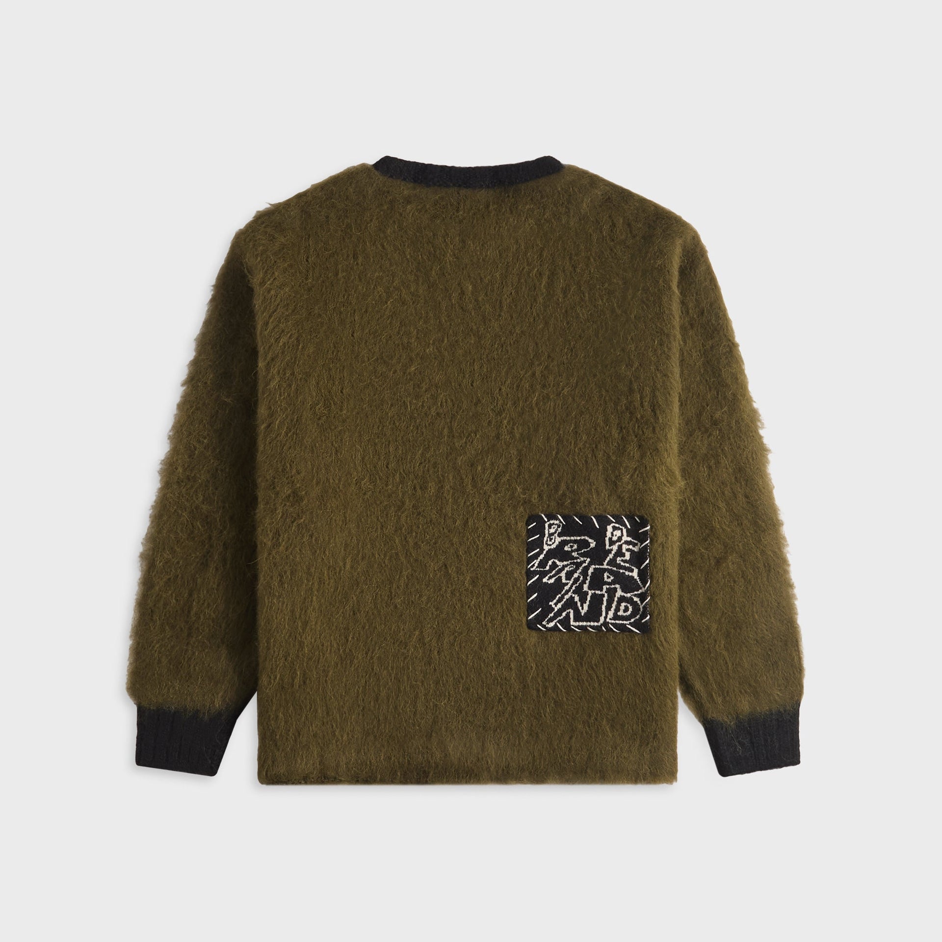 Brain Dead Future Vision Boxy Knit Sweater - Olive