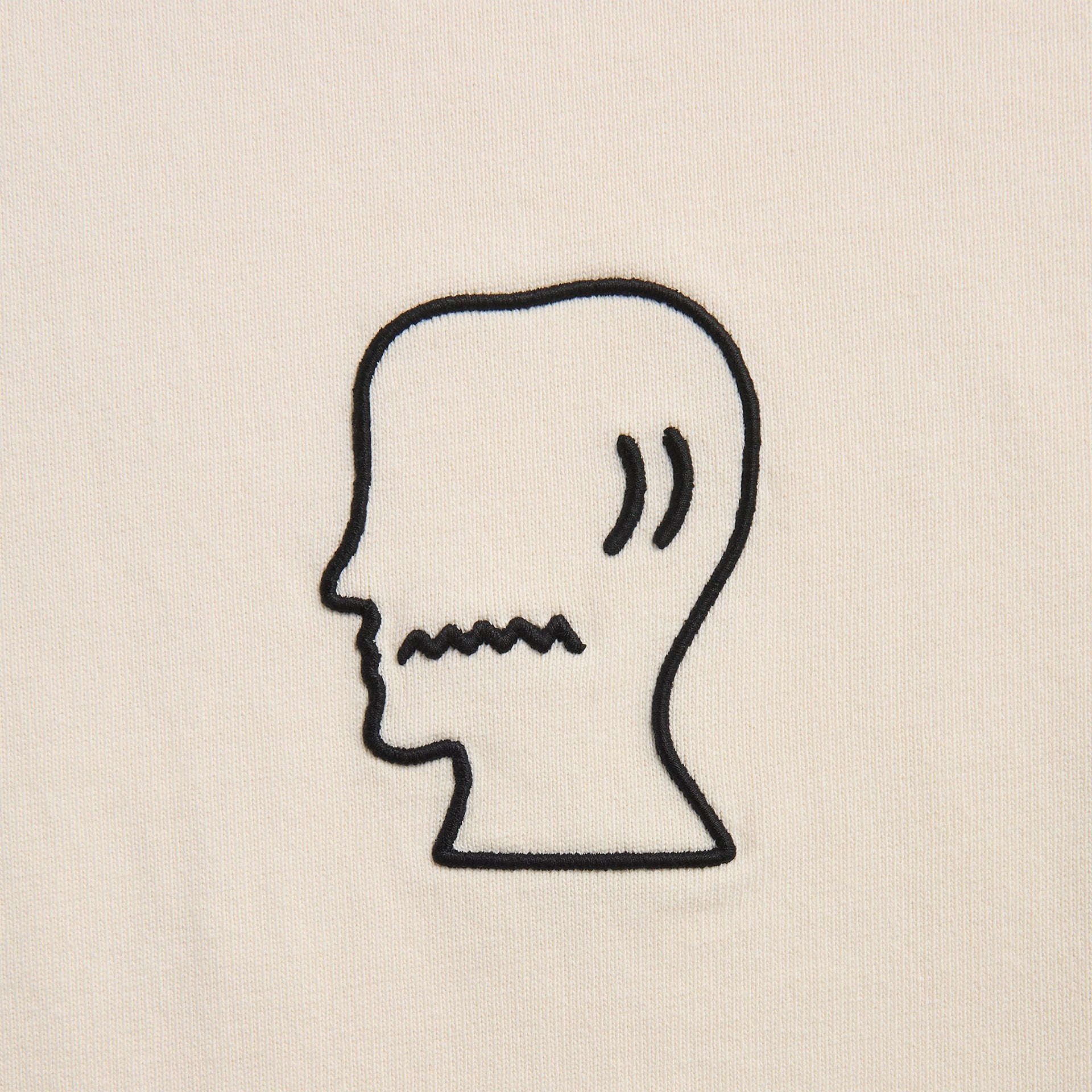 Brain Dead Heavyweight 3D Embroidery Logo Head Tee - Natural