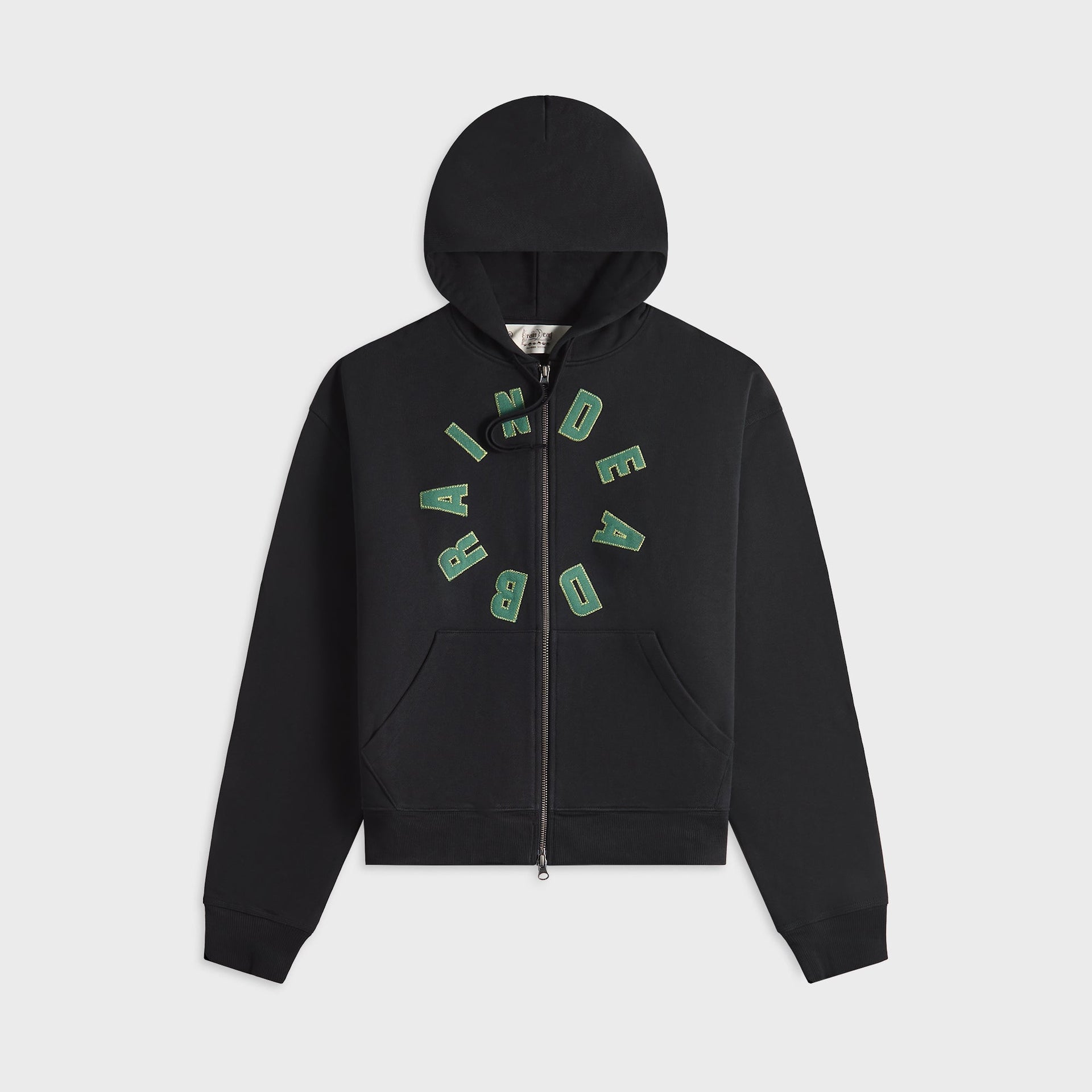 Brain Dead Collegiate Zip Up Hoodie - Black