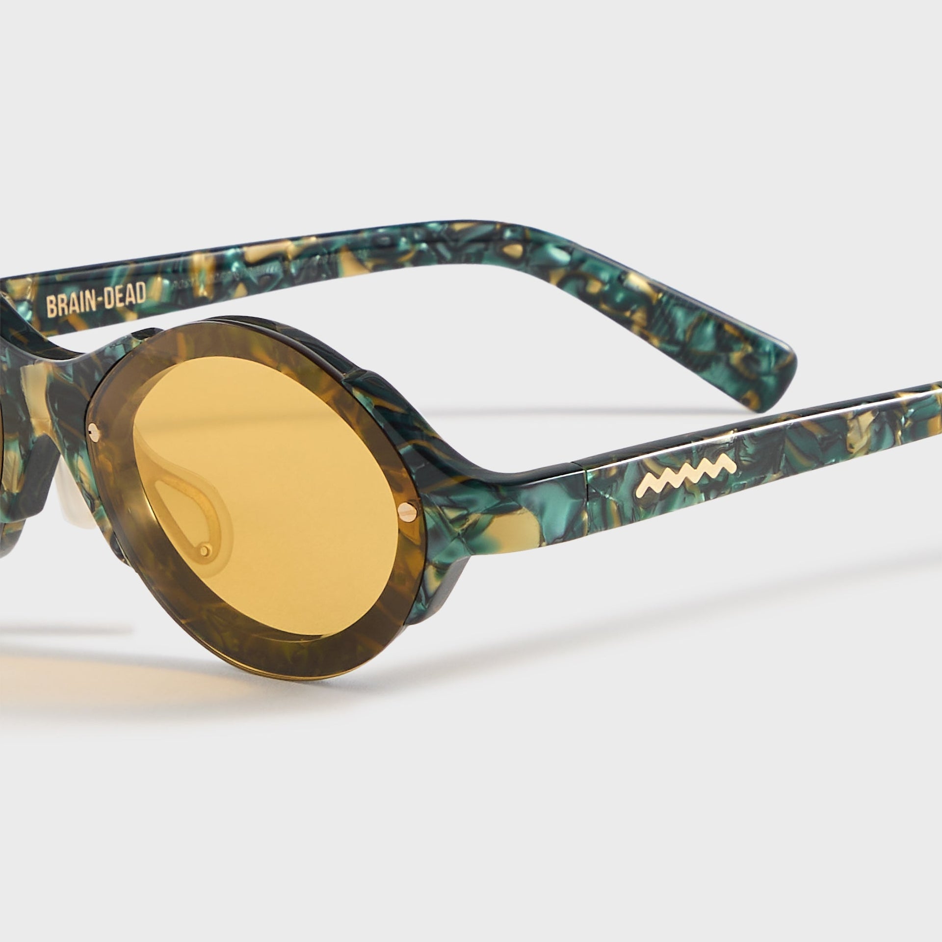 Brain Dead Mutant Post Modern Primitive Eye Protection Sunglasses - Green Granite