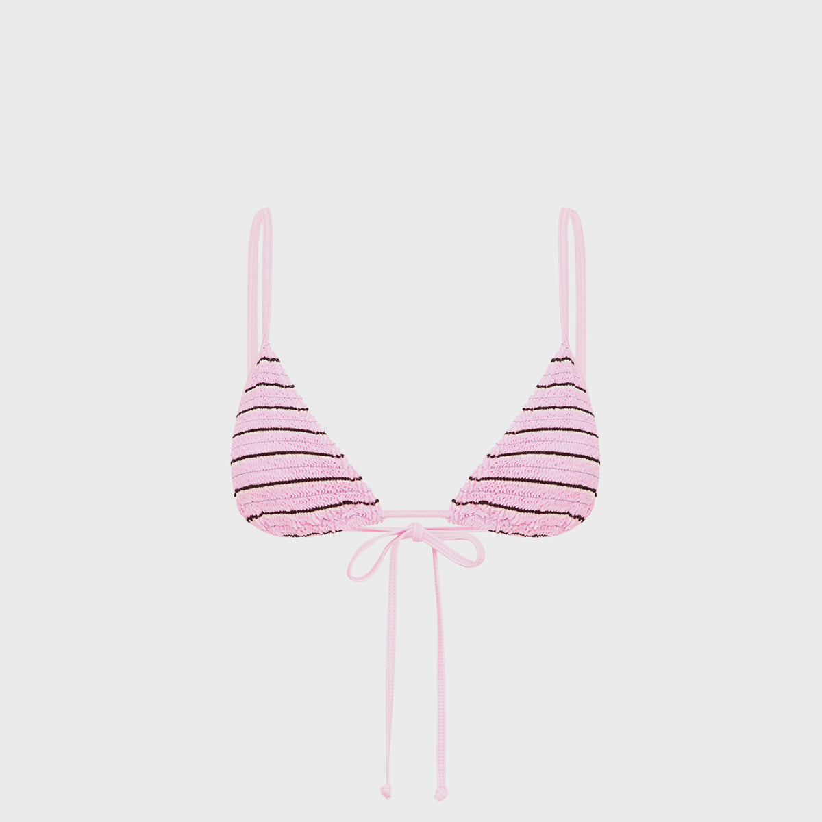 Bond Eye Luana Triangle Top - Pastel Pink Stripe