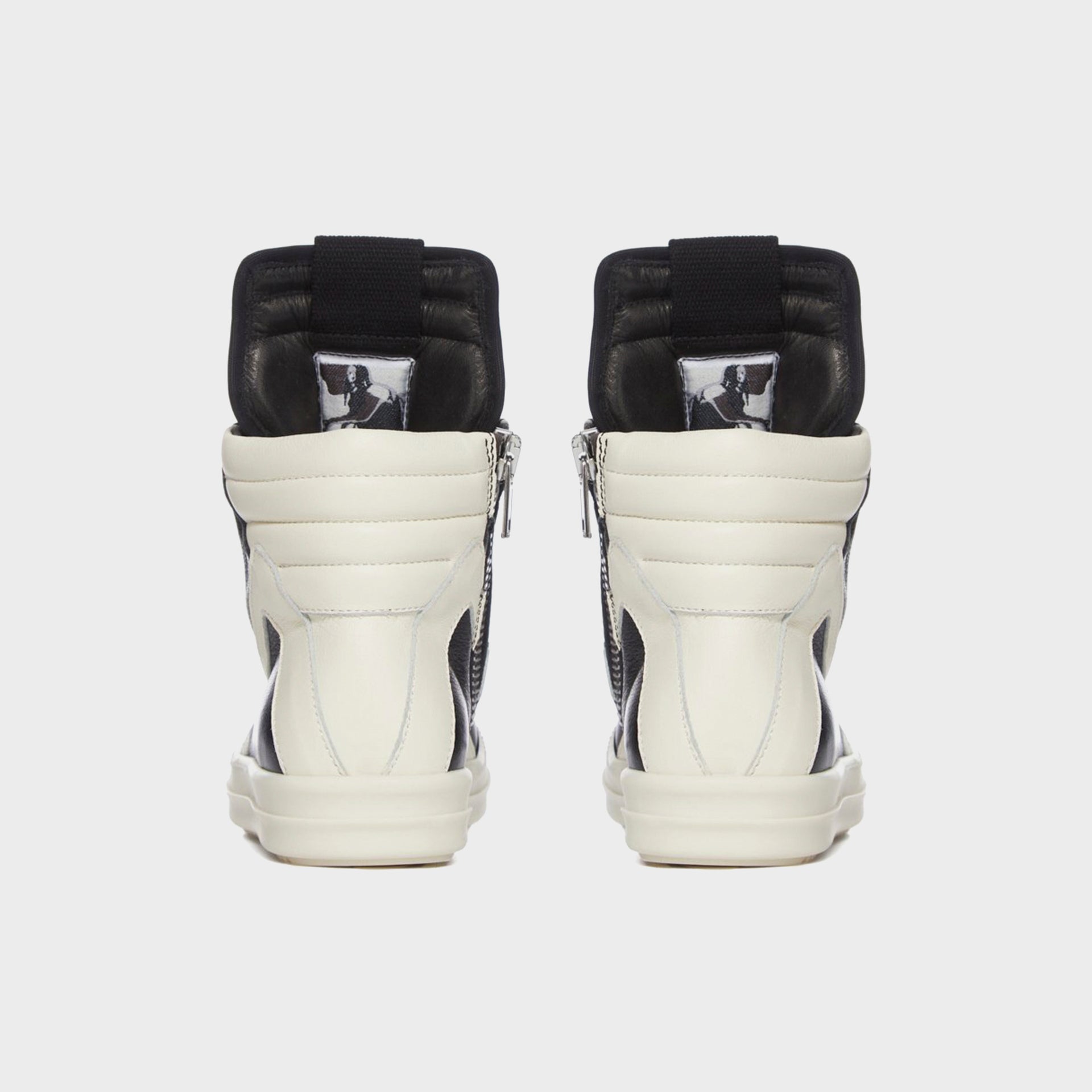 Rick Owens Kids Geobaskets Scarpe in Pelle - Black / Milk / Milk
