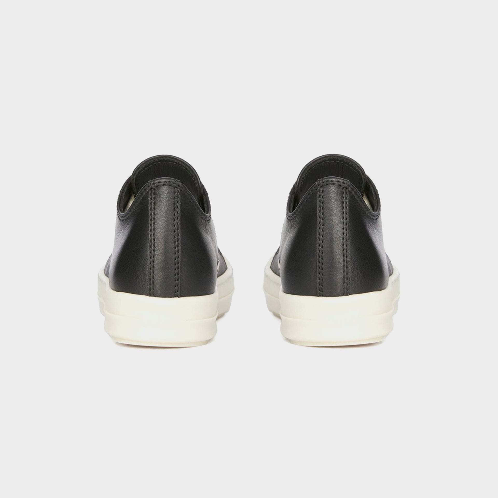 Rick Owens Baby Leather Sneakers Scarpe in Pelle - Black / Milk / Milk
