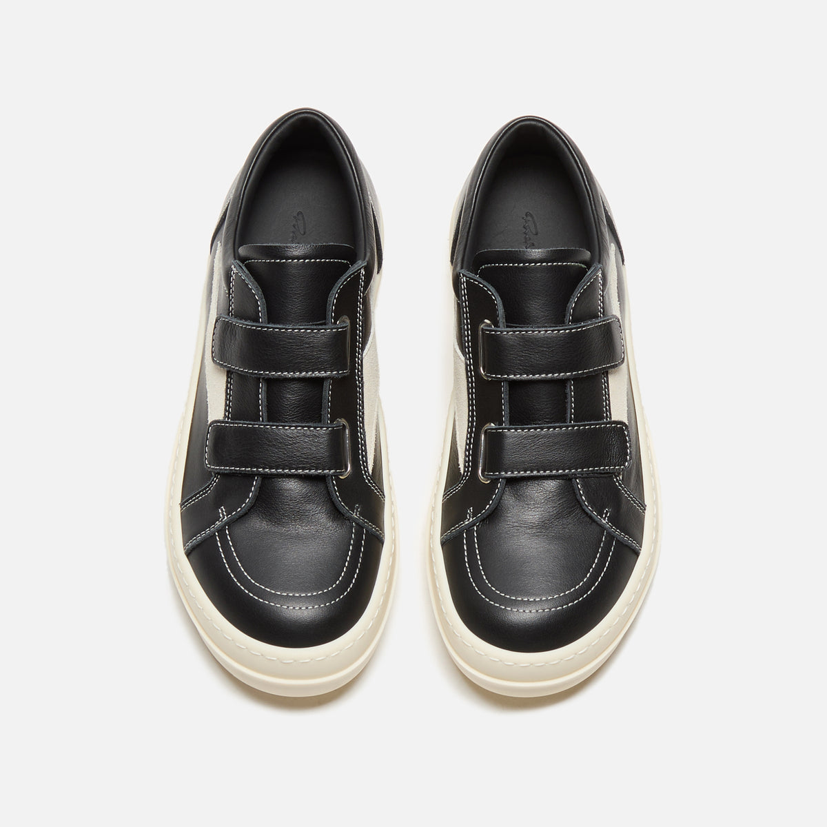 Rick Owens Kids Vintage Sneaker - Scarpe In Pelle Black / Milk / Milk