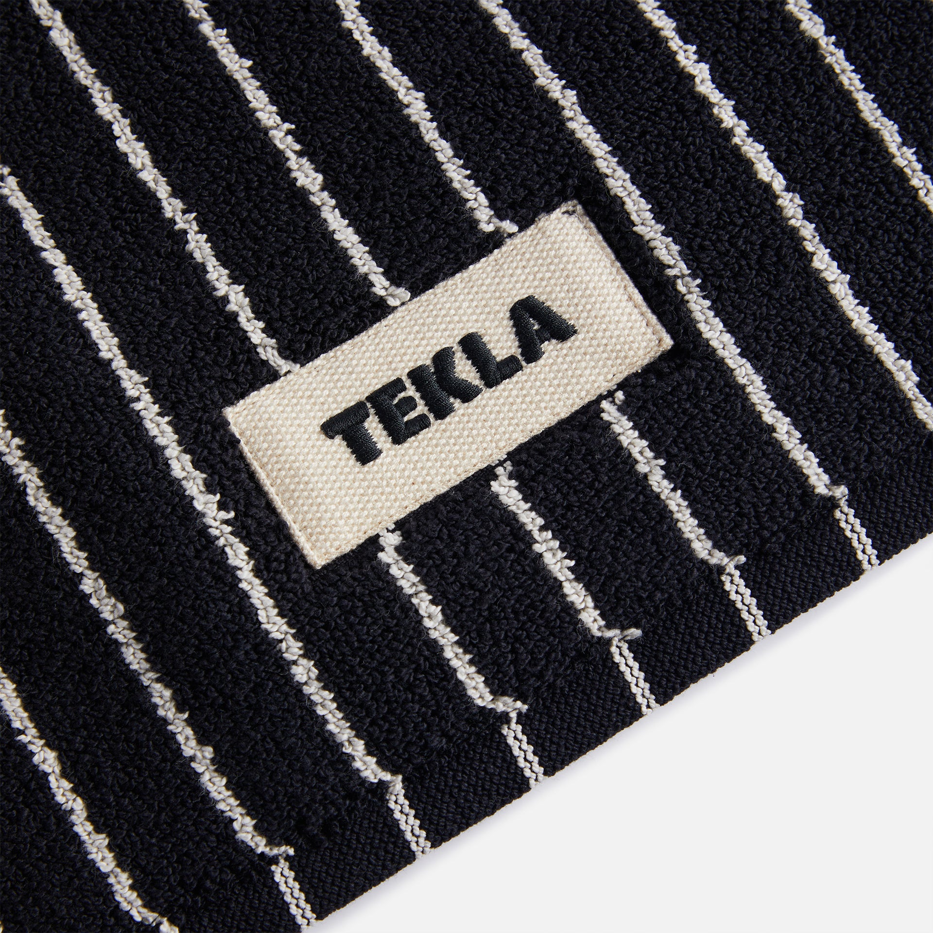 Tekla Bath Mat - Black Stripes