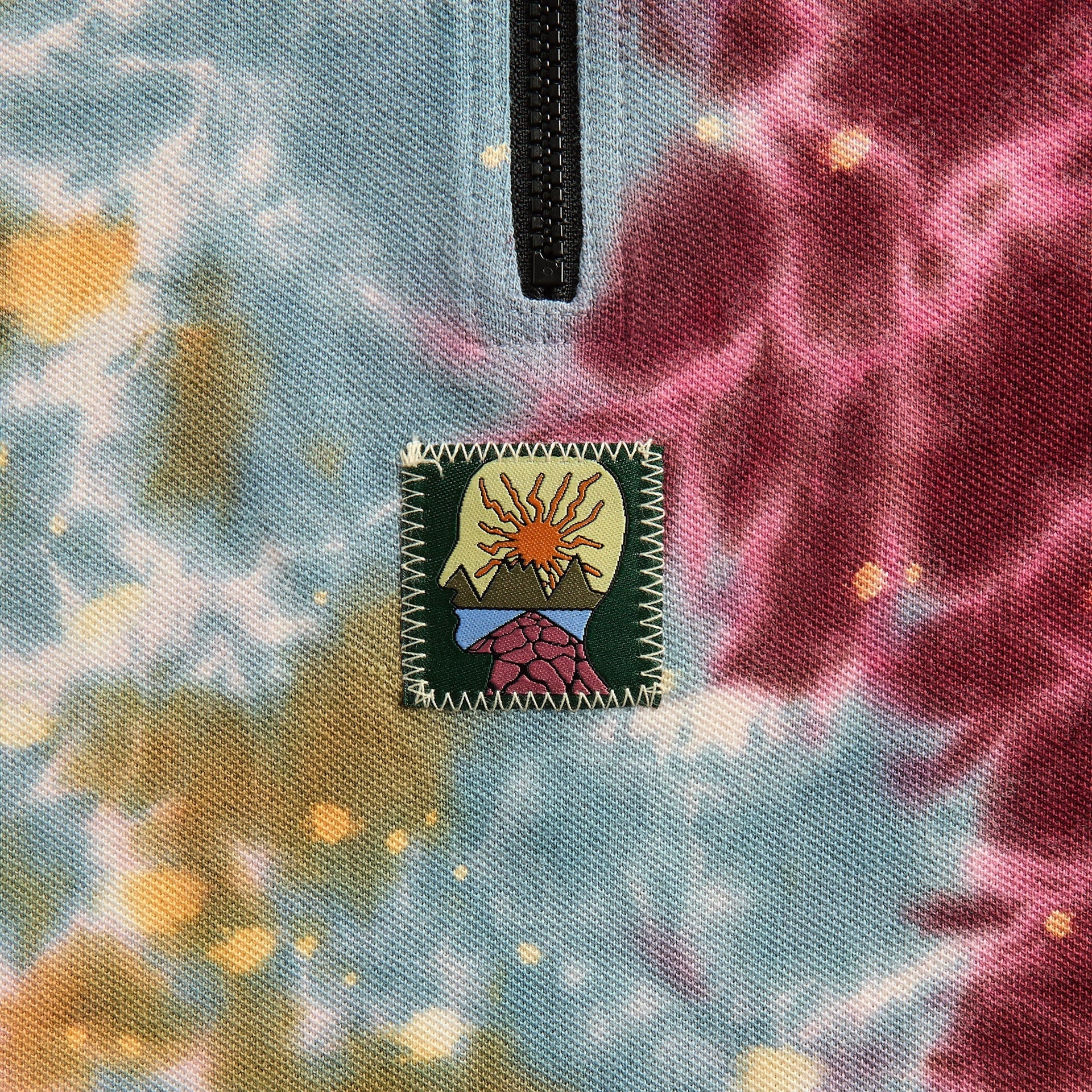 Brain Dead Dyed Short Sleeve Boxed Pique Polo - Terracotta