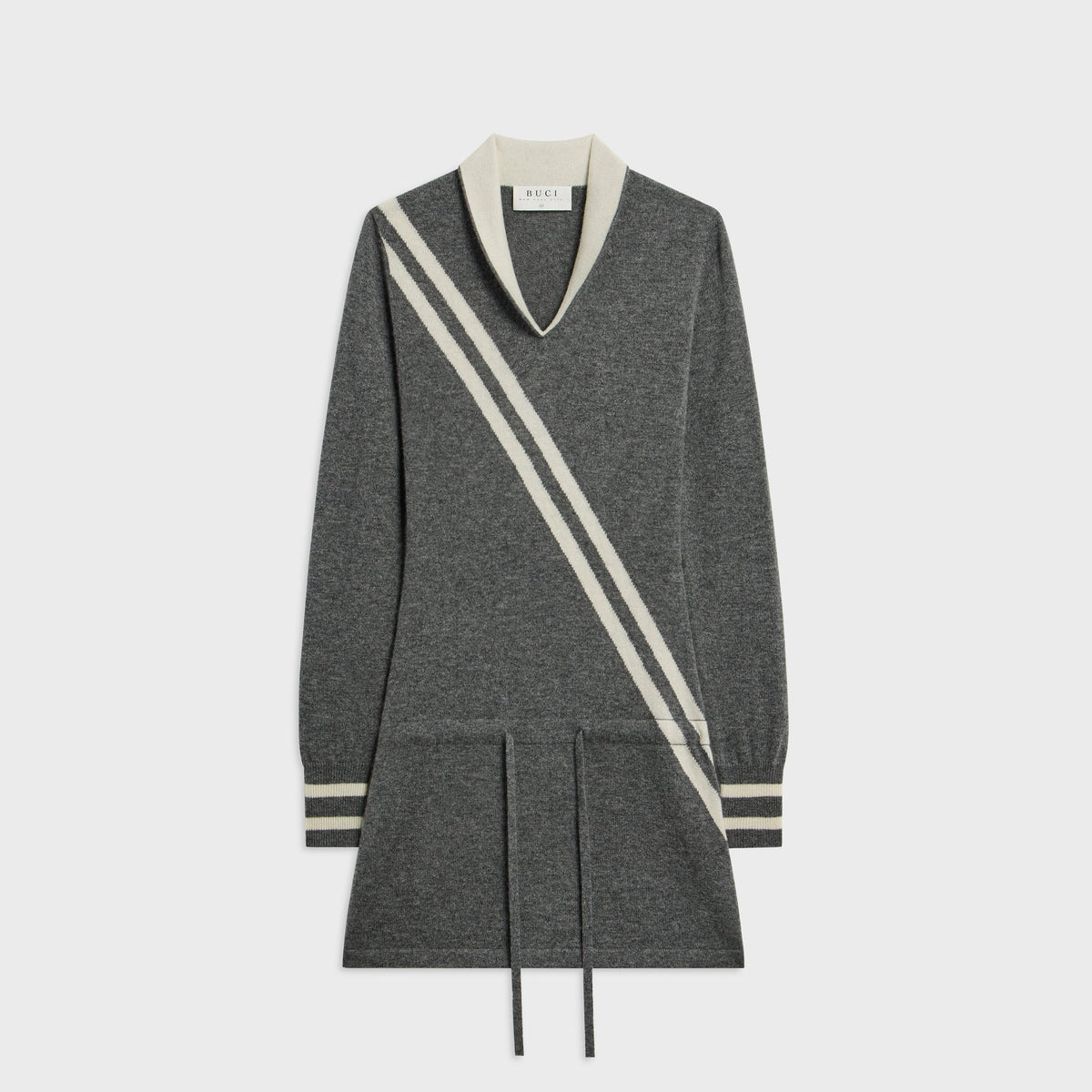 Buci Raleigh Dress - Charcoal / Cream