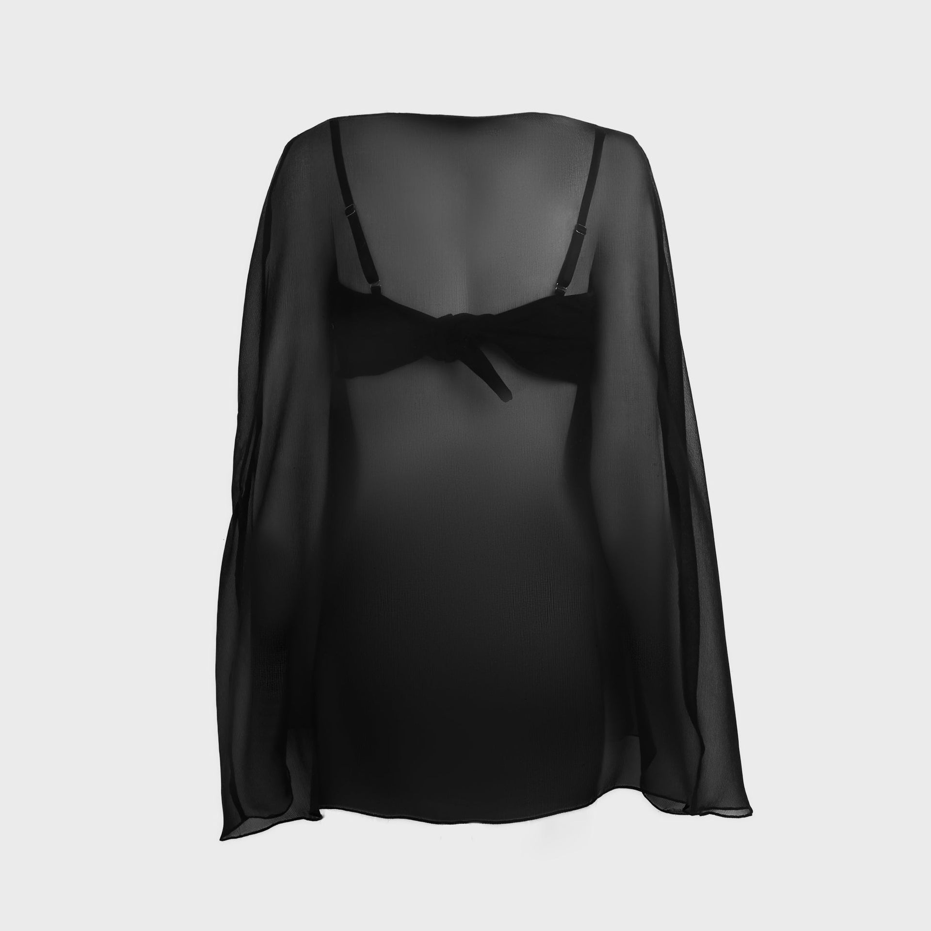 Buci Ibis Poncho Set in Black