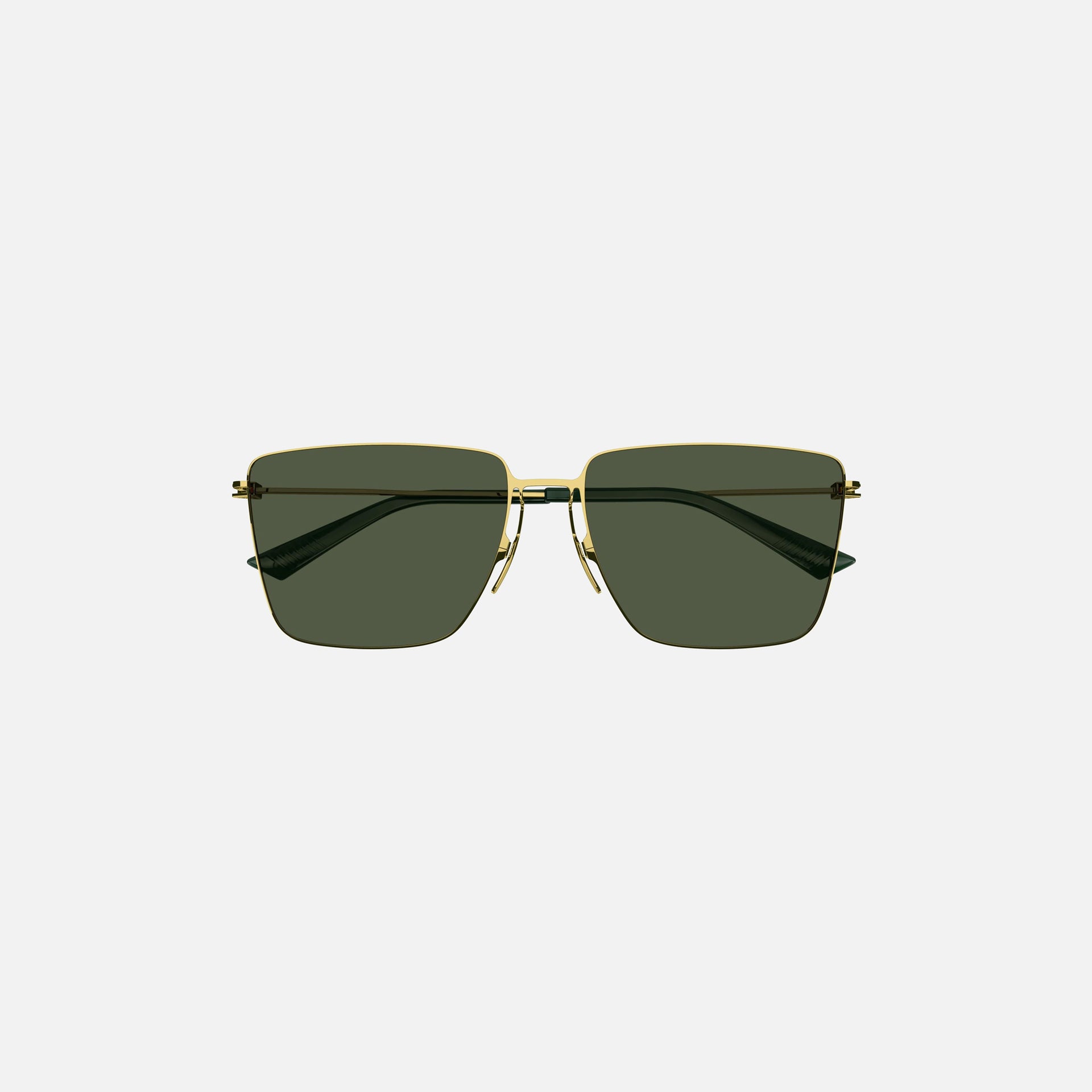 Bottega Veneta Metal Rimless Frame Sunglasses - Green