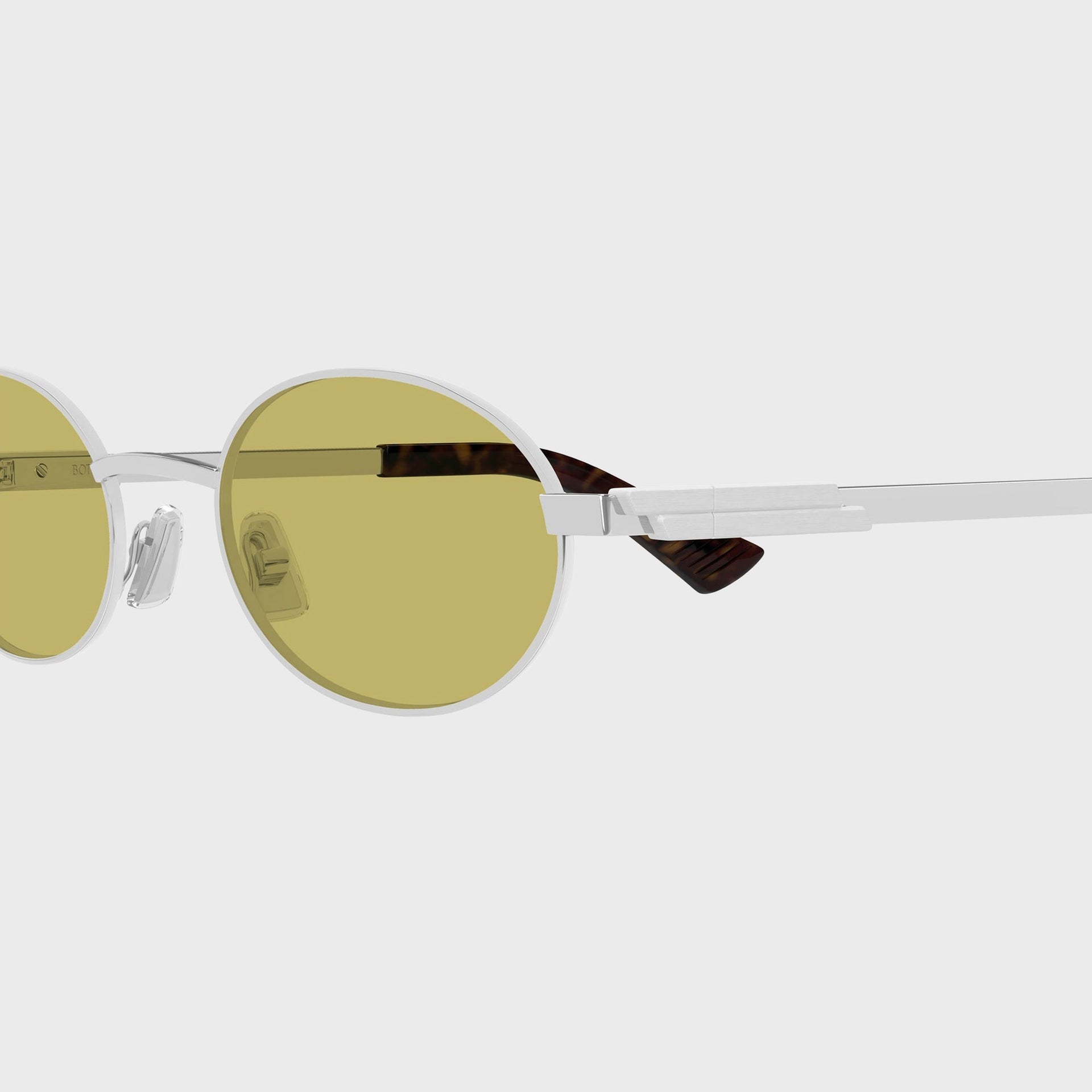 Bottega Veneta BV1470S Classic Oval Sunglasses - Gold / Brown