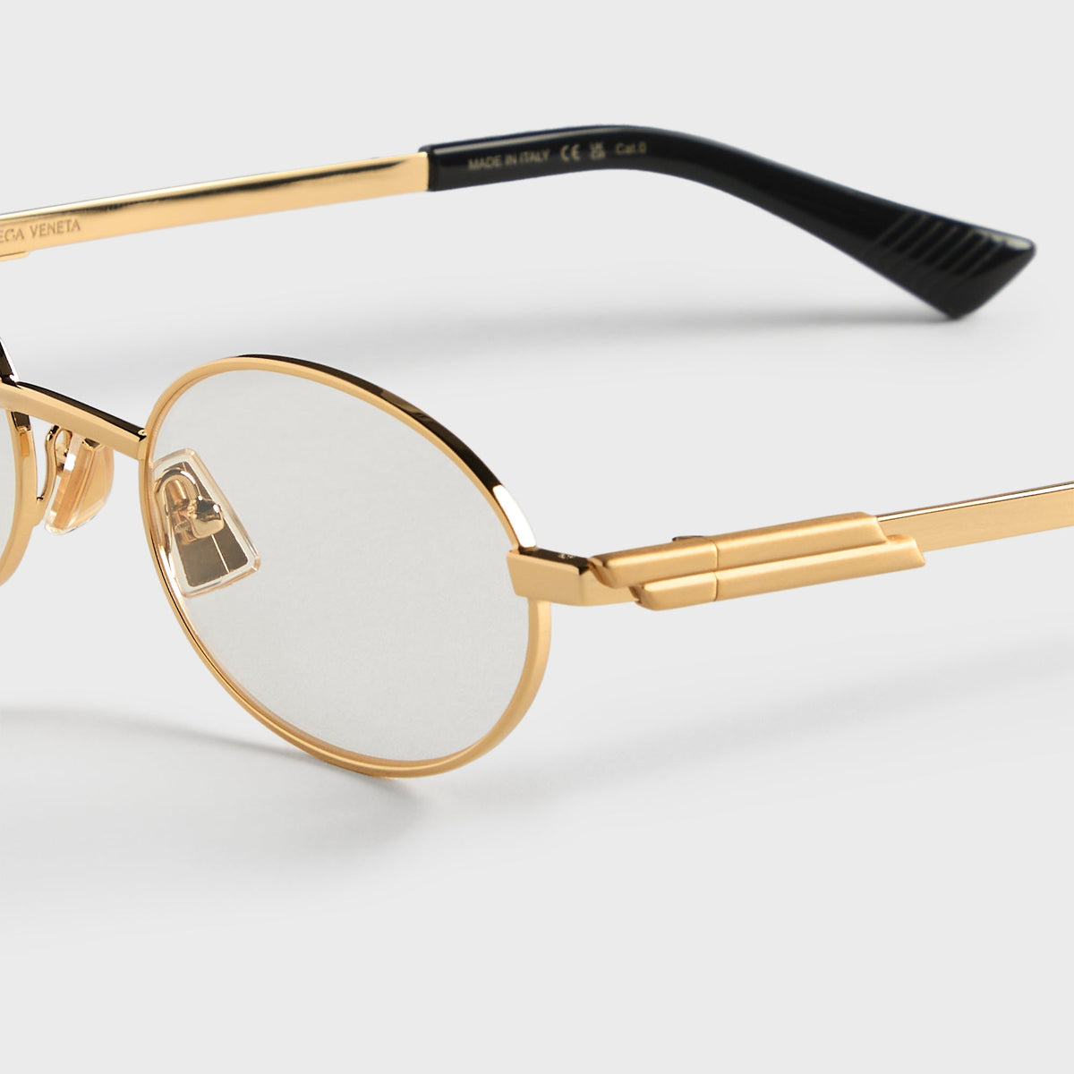 Bottega Veneta BV1470S Metal Sunglasses - Gold / Transparent