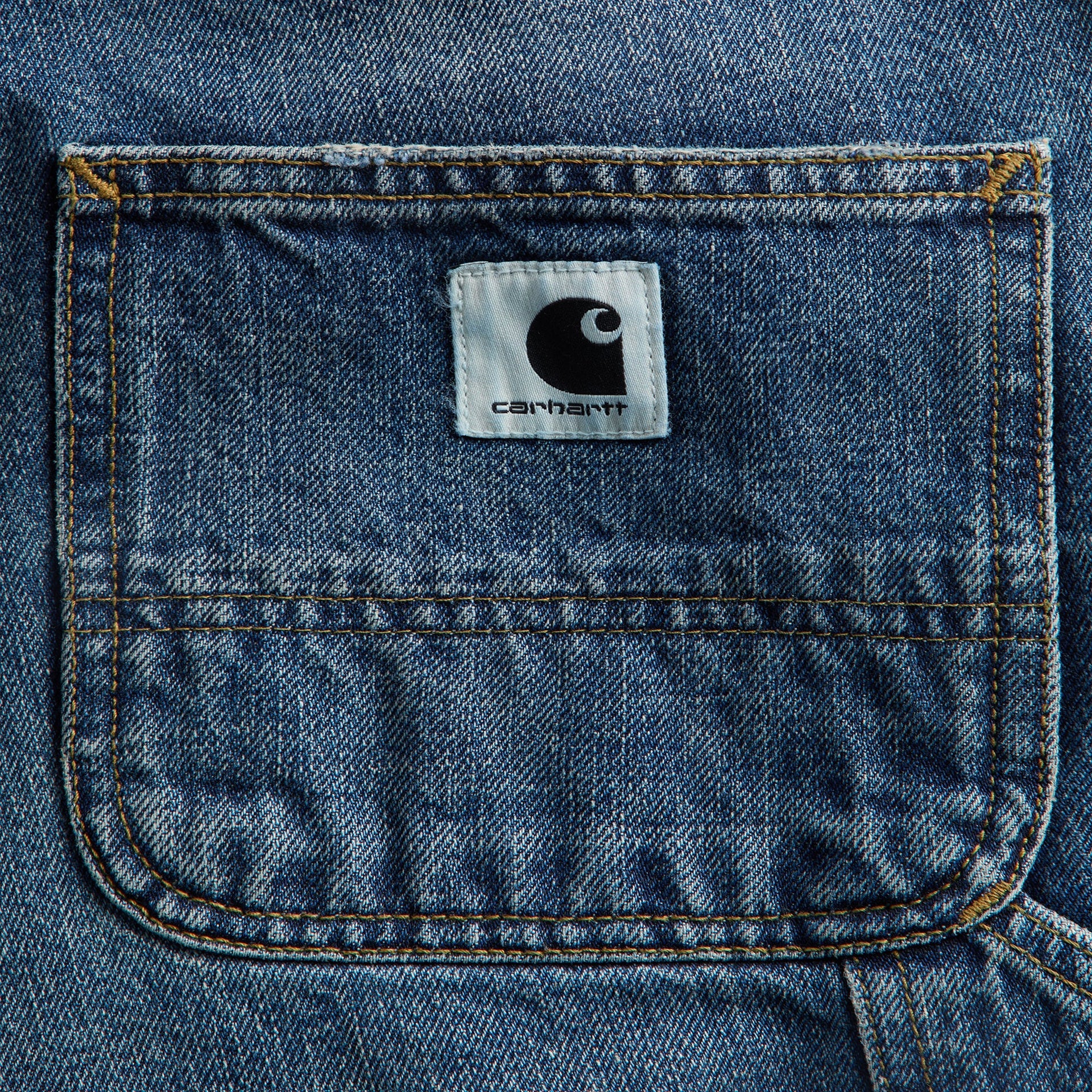 Carhartt WIP W Brandon Single Knee Pant in Blue Dark Used Wash