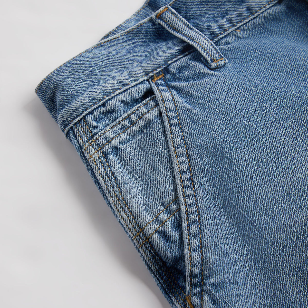 Carhartt WIP Brandon Single Knee Short in Blue Burst Wash