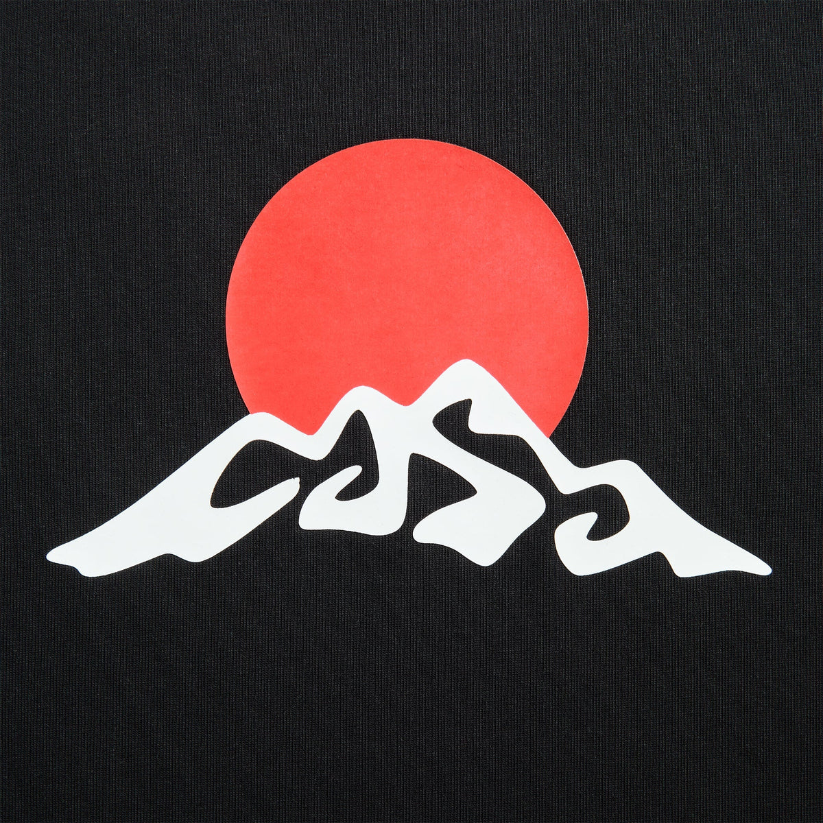 Casablanca Montagne White Snow Printed Tee in Black