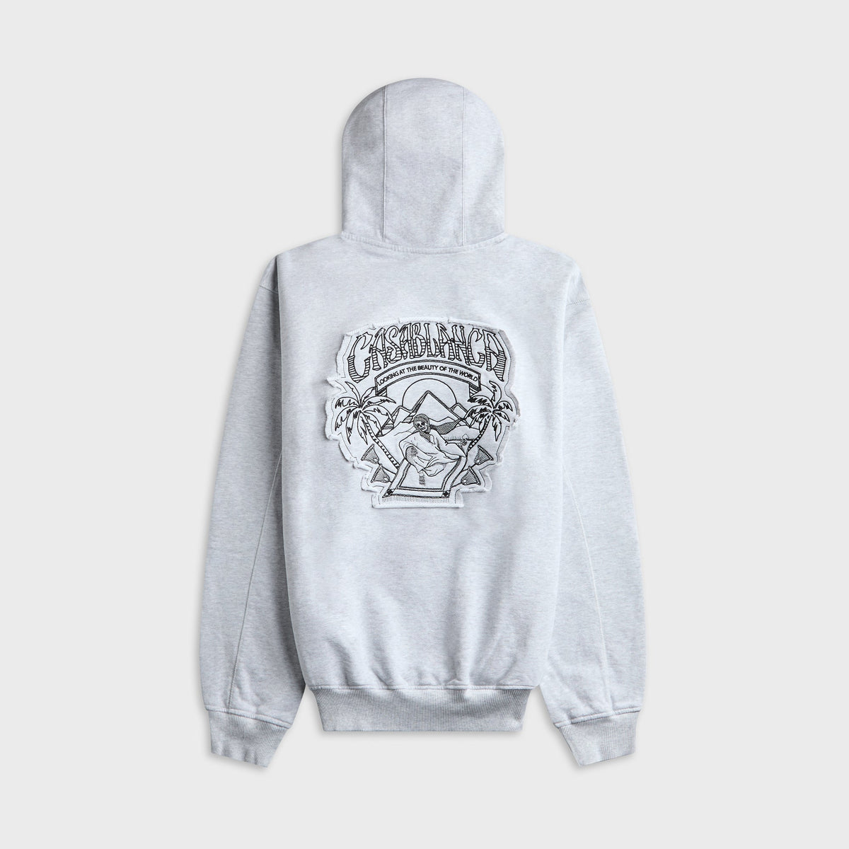 Casablanca Eveil Ancestral Applique Classic Hoodie - Grey Marle