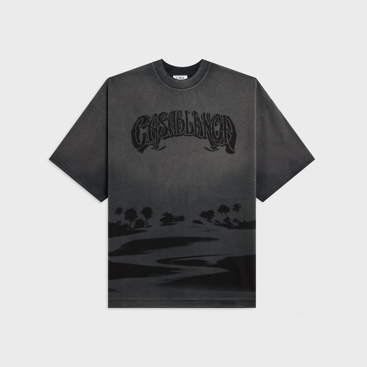 Casablanca Sands Washed Oversized Short Sleeve Tee - Black