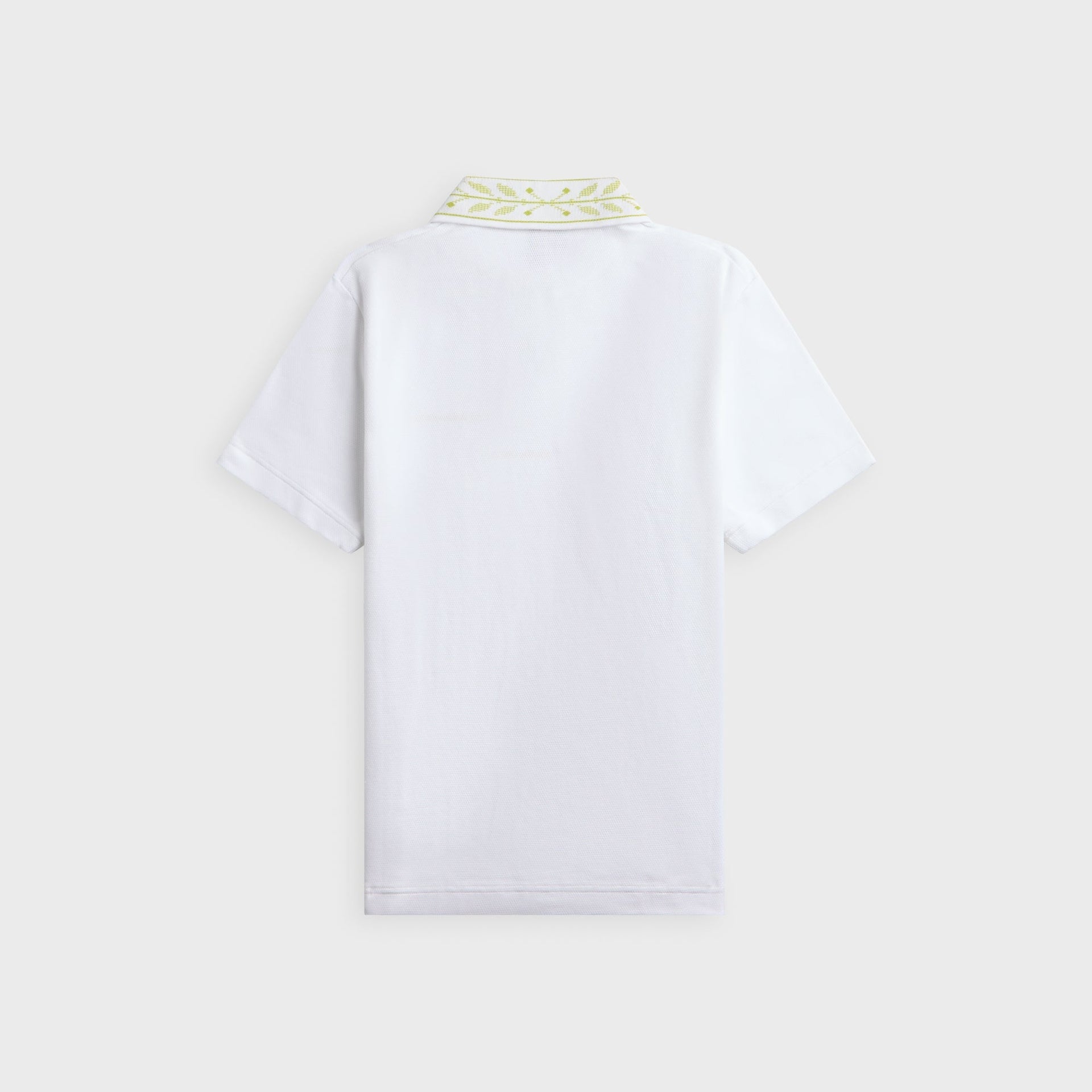 Casablanca Laurel Contrast Trim Polo Shirt - Textured Pique