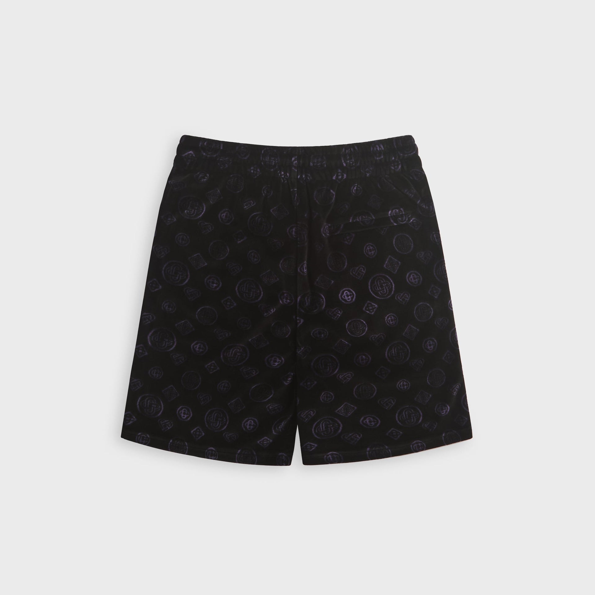 Casablanca Monogram Velour Short - Black / Purple