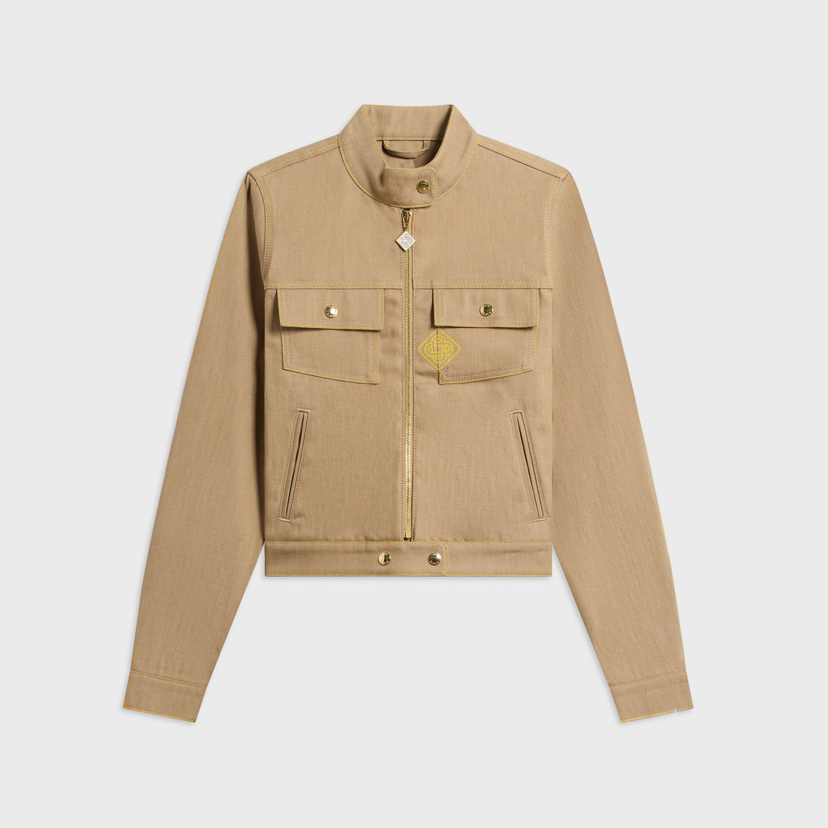 Casablanca Desert Canvas Denim Jacket - Beige