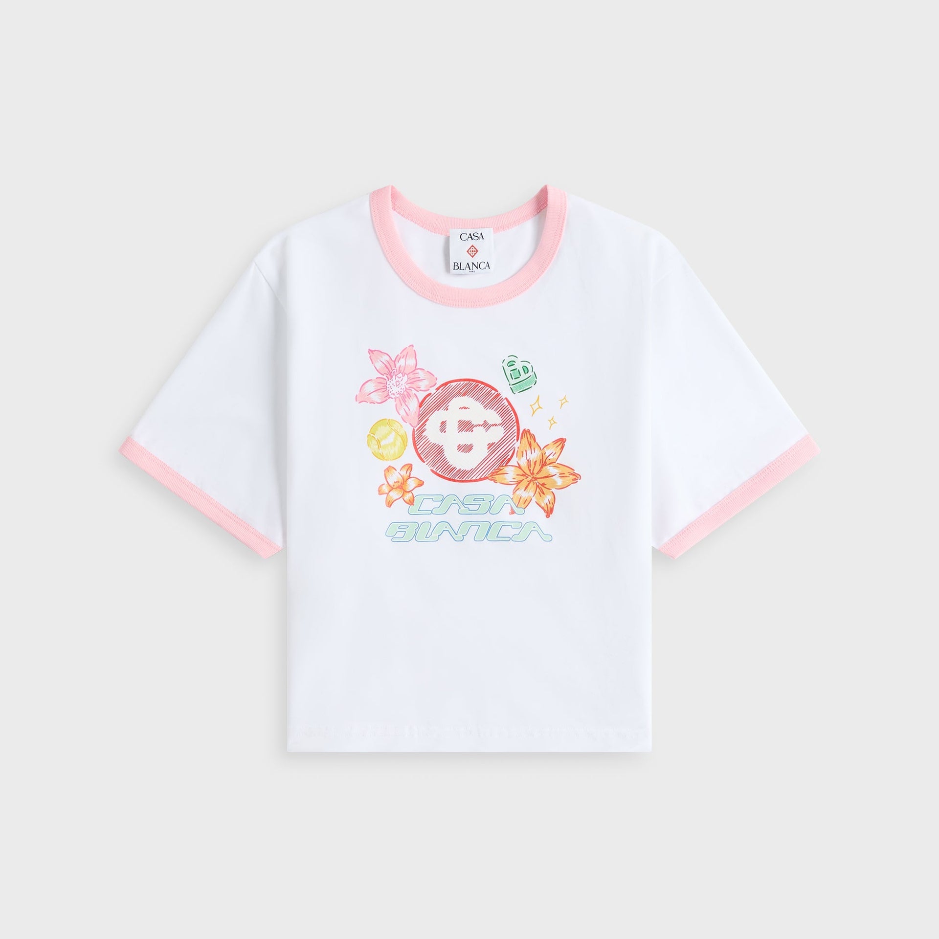 Casablanca Ringer Baby Tee - White