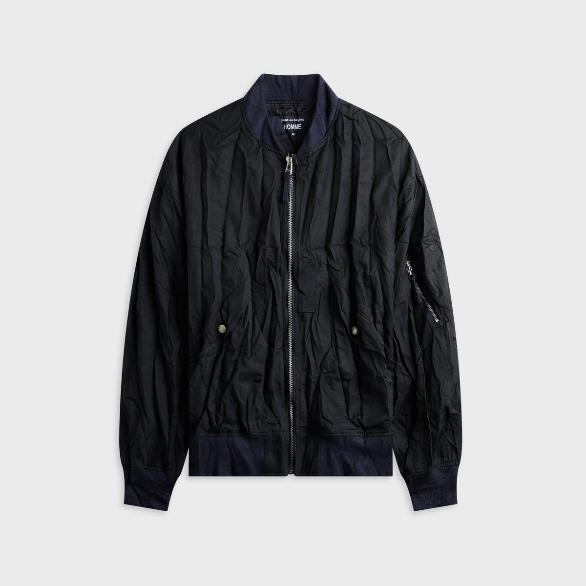 CDG Homme Wool Twill Blouson Jacket - Navy
