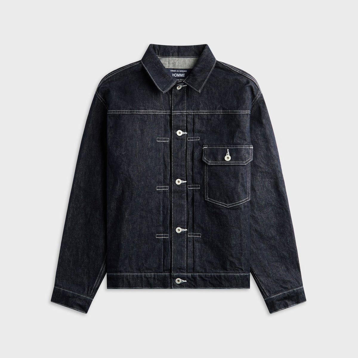 CDG Homme Men's Denim Jacket - Navy / White