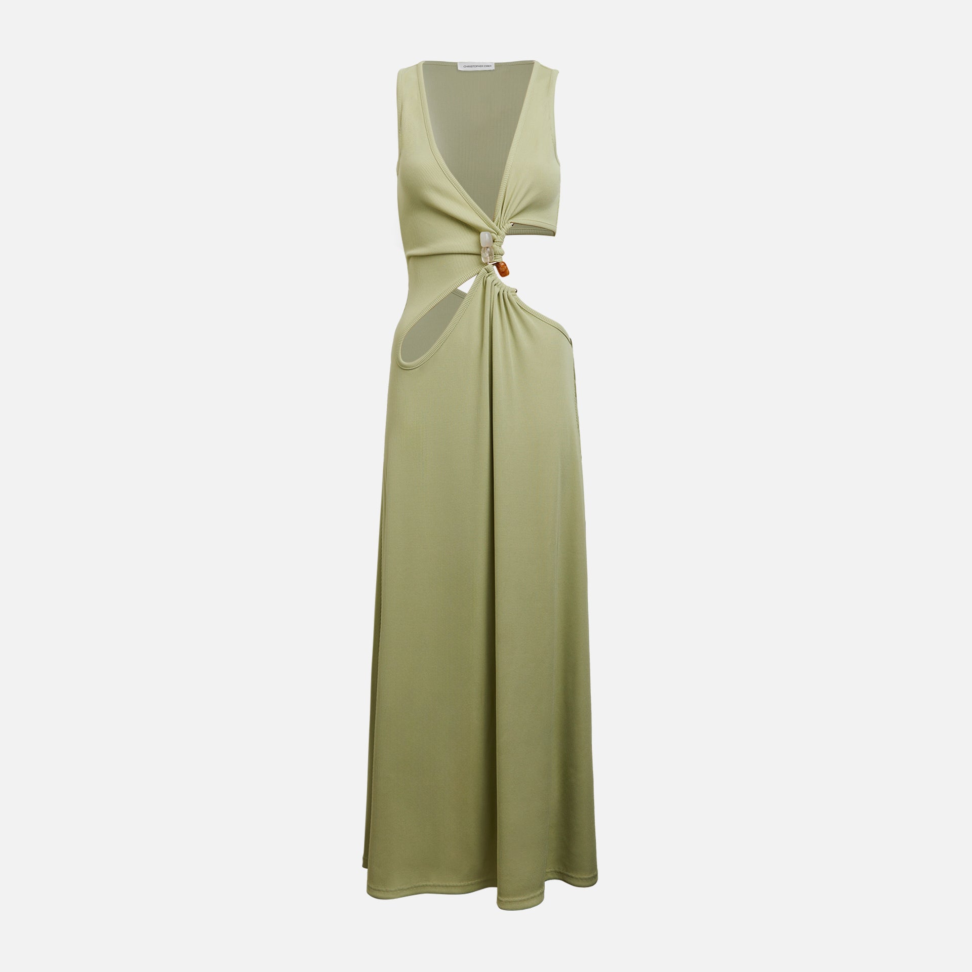 Christopher Esber Stone Cavern Tank Dress - Pistachio