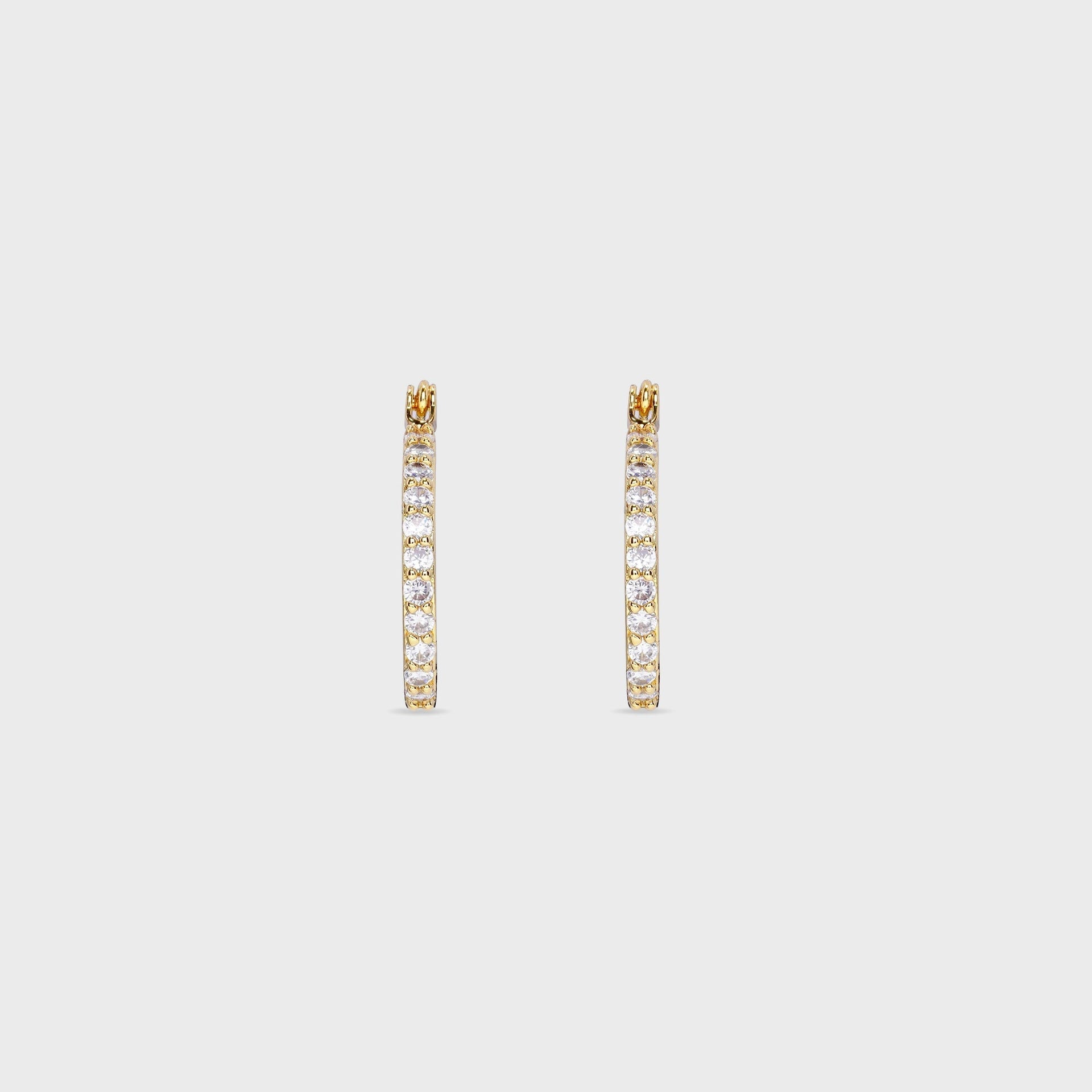 Crystal Haze Serena Small Hoops in Clear