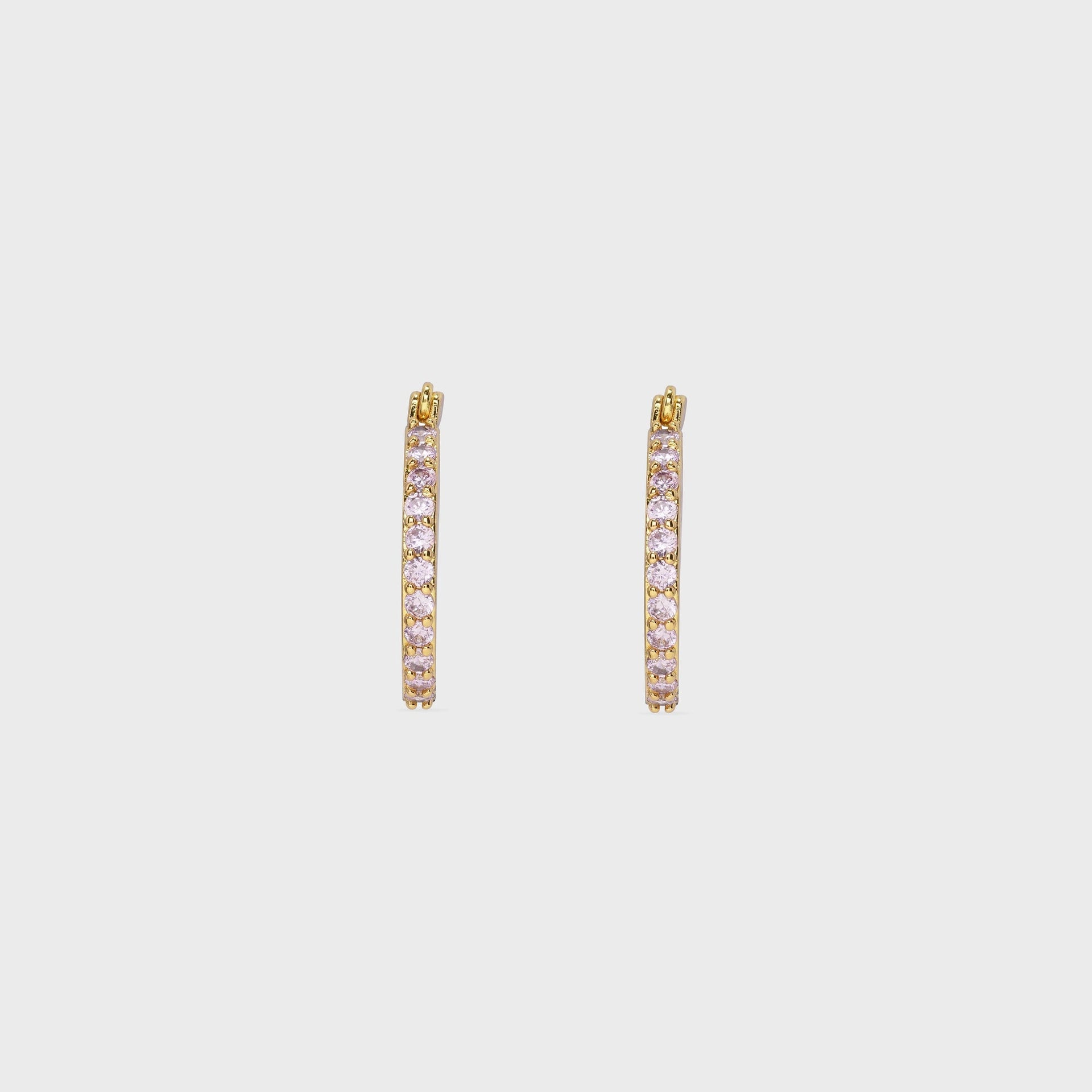 Crystal Haze Serena Small Hoops in Pink