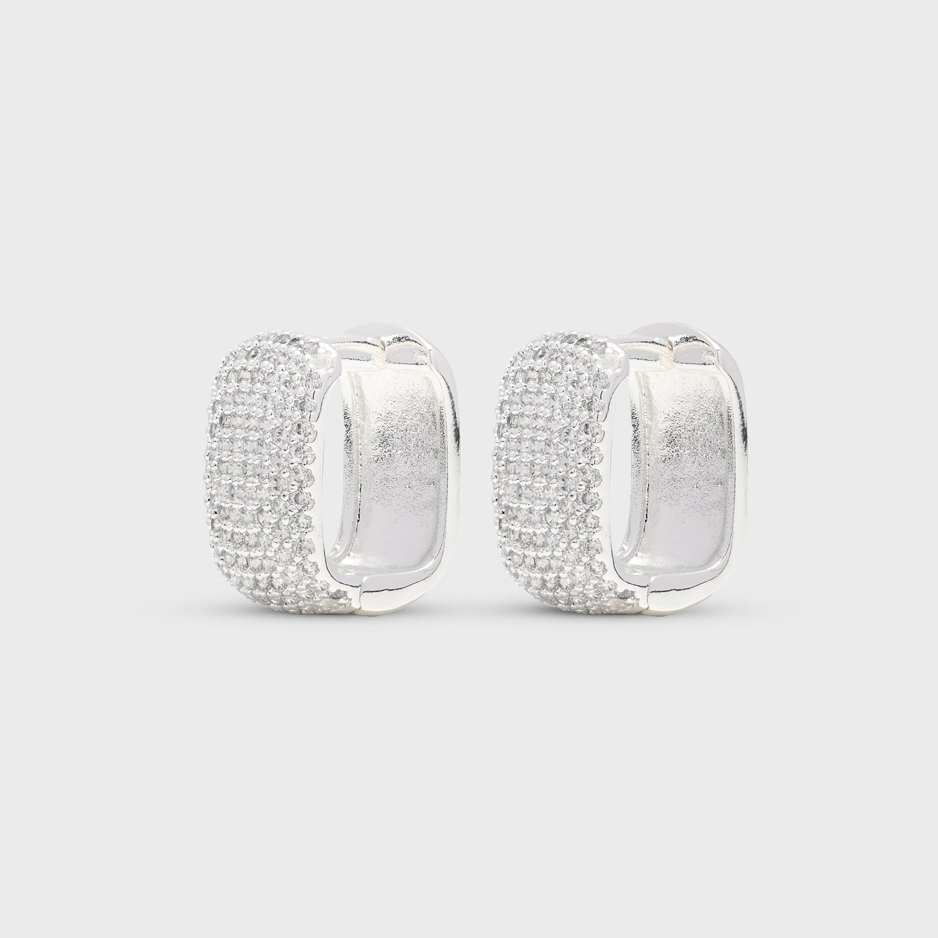 Crystal Haze Exclusive Infinity Hoops Small - Silver / Clear