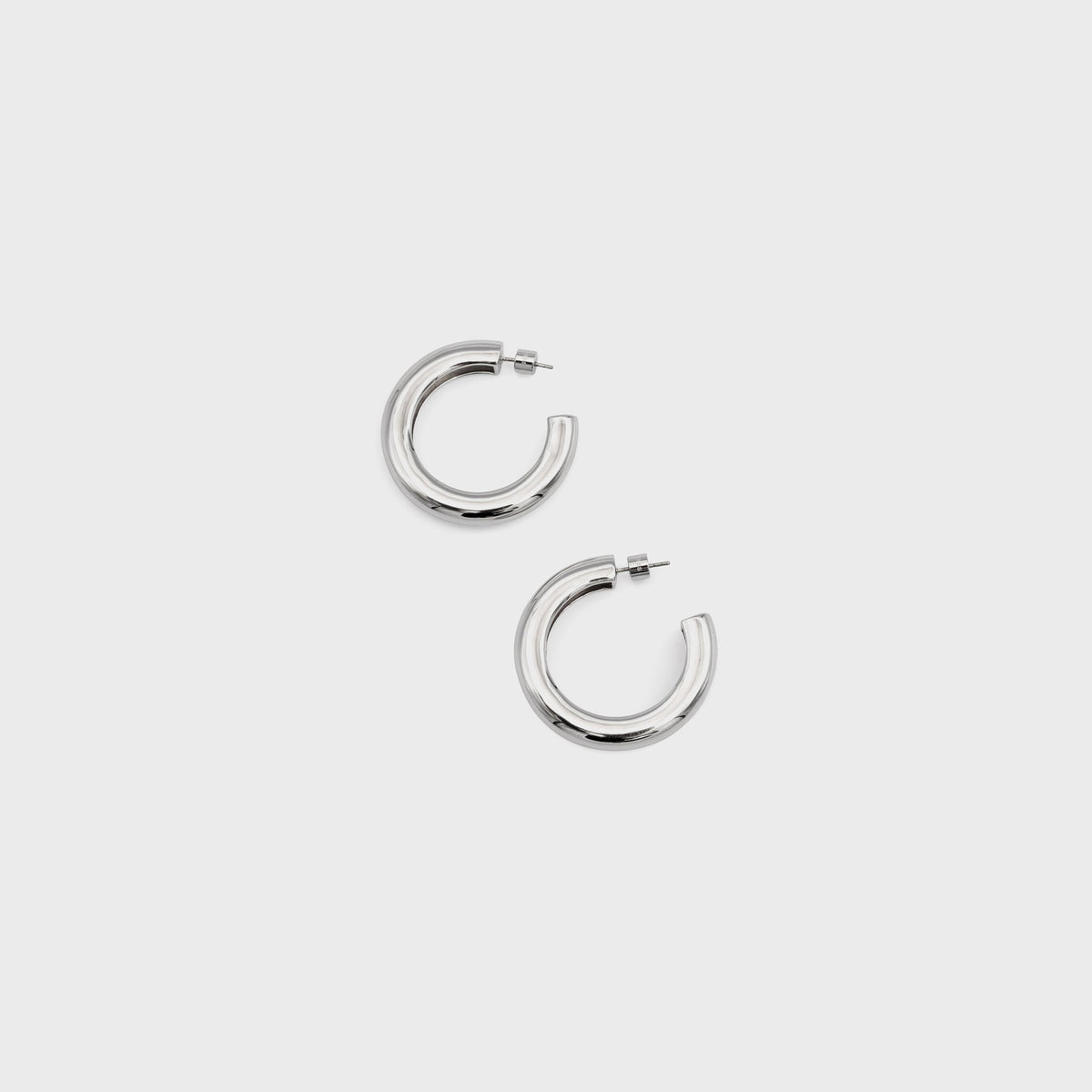 Black Suede Studio Classic Hoop - Silver / Gold