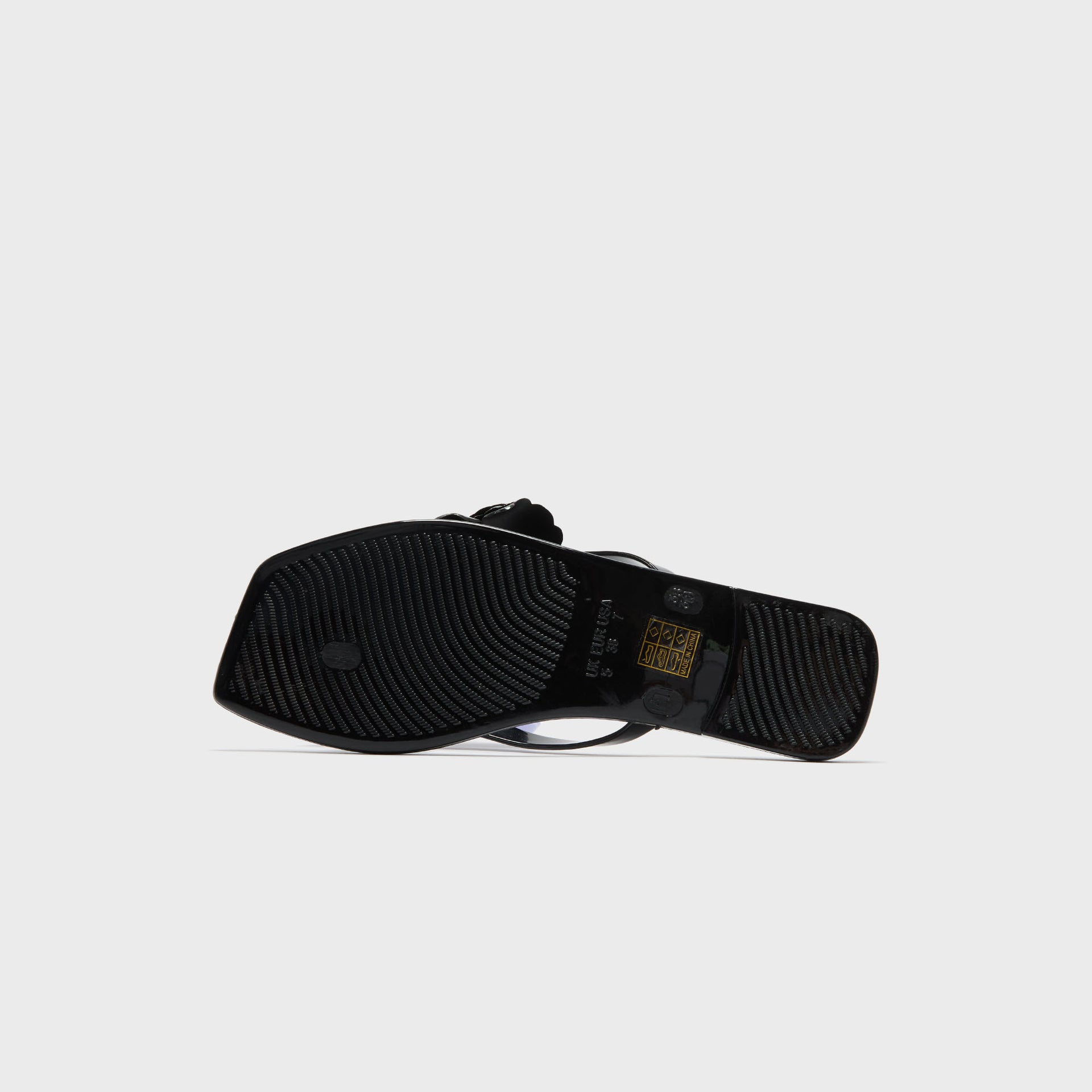 Coperni Silicone Flower Flat Sandals - Black