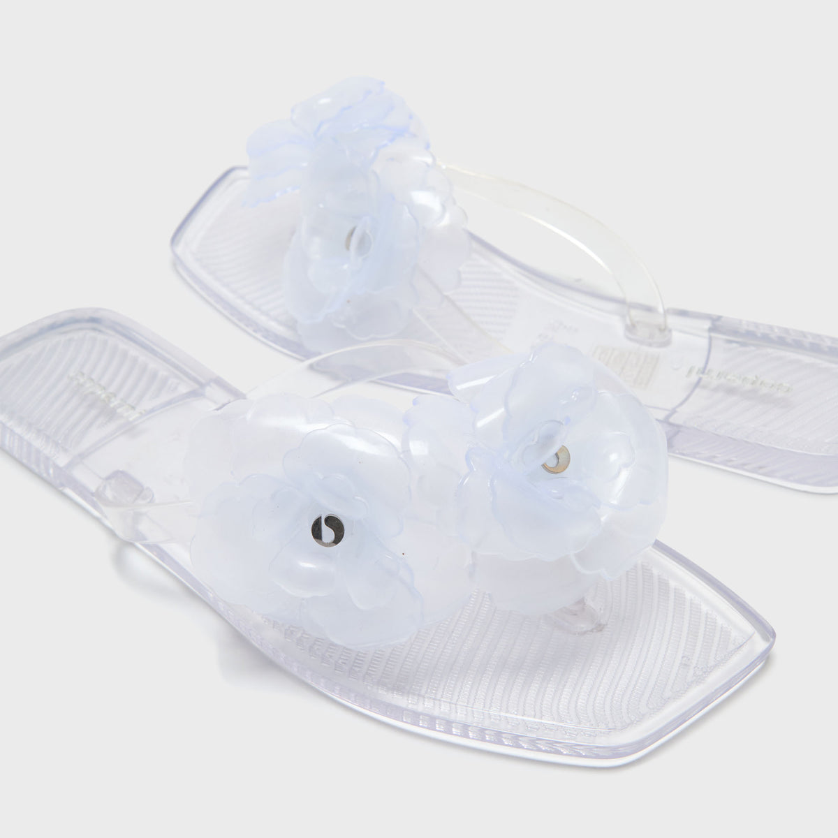 Coperni Silicone Flower Flat Sandals - Clear