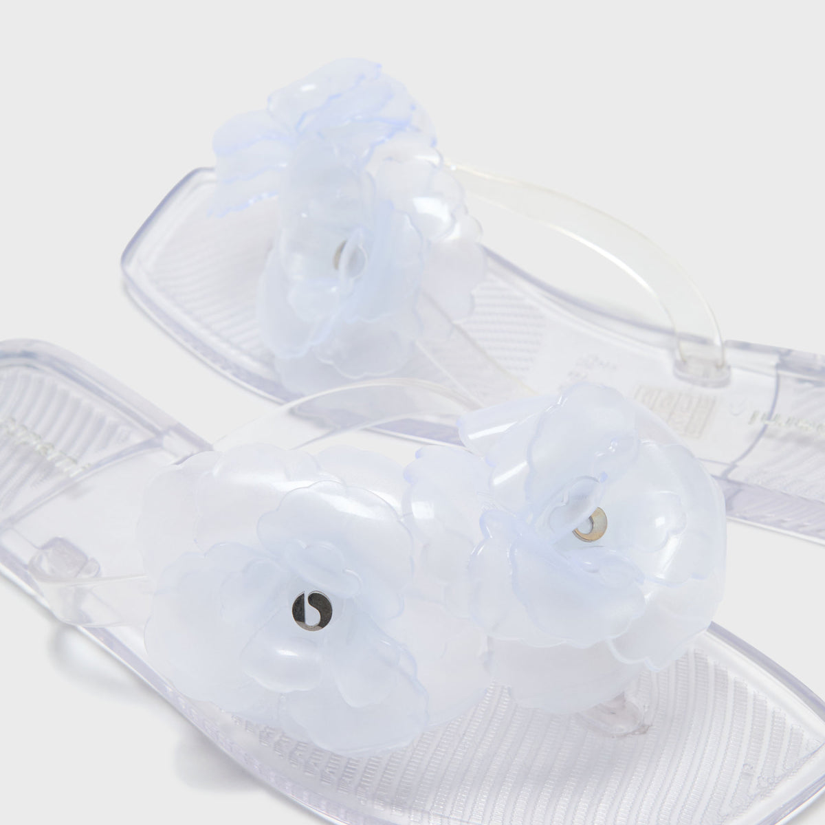 Coperni Silicone Flower Flat Sandals - Clear