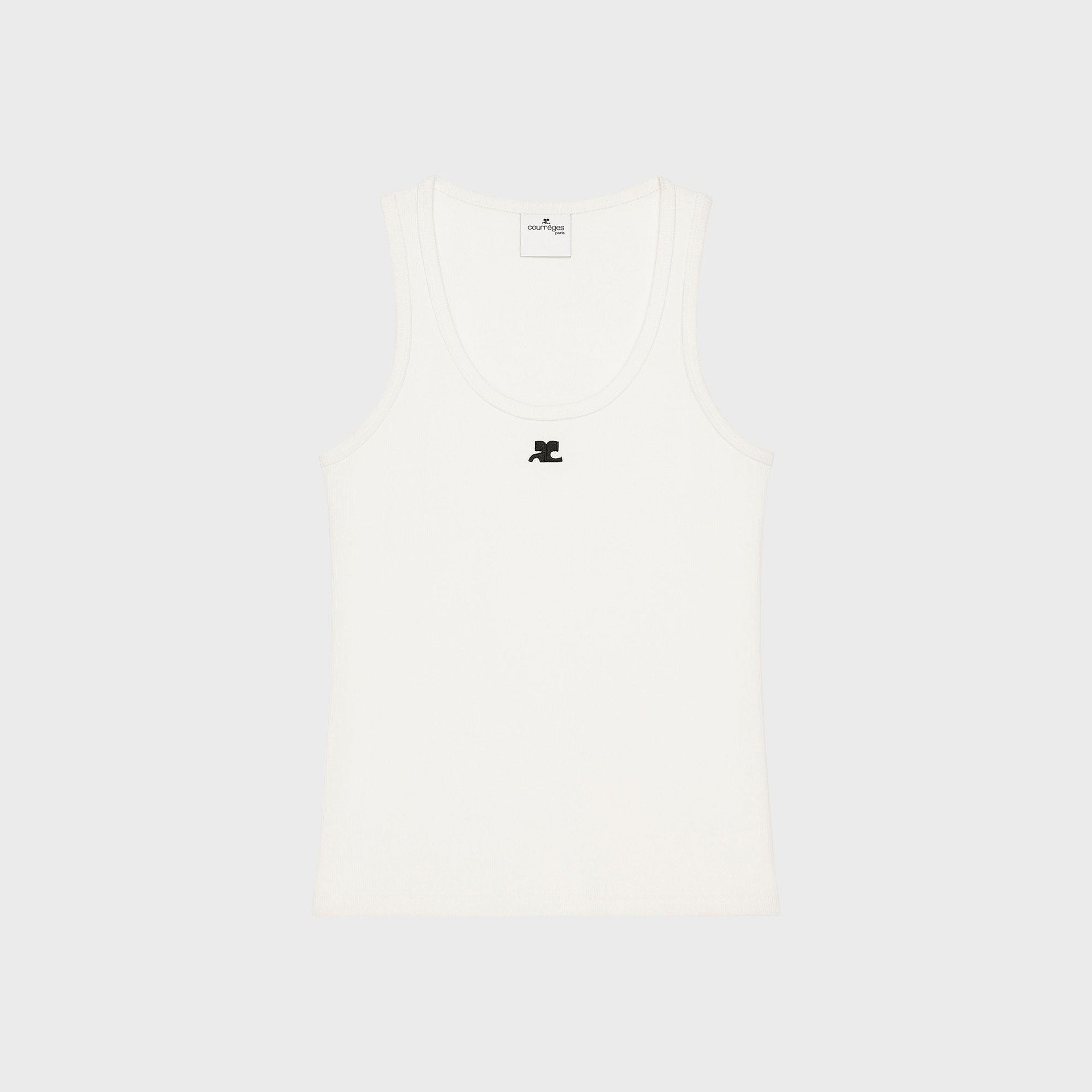 Courrèges 90's Rib Tank Top - Heritage White
