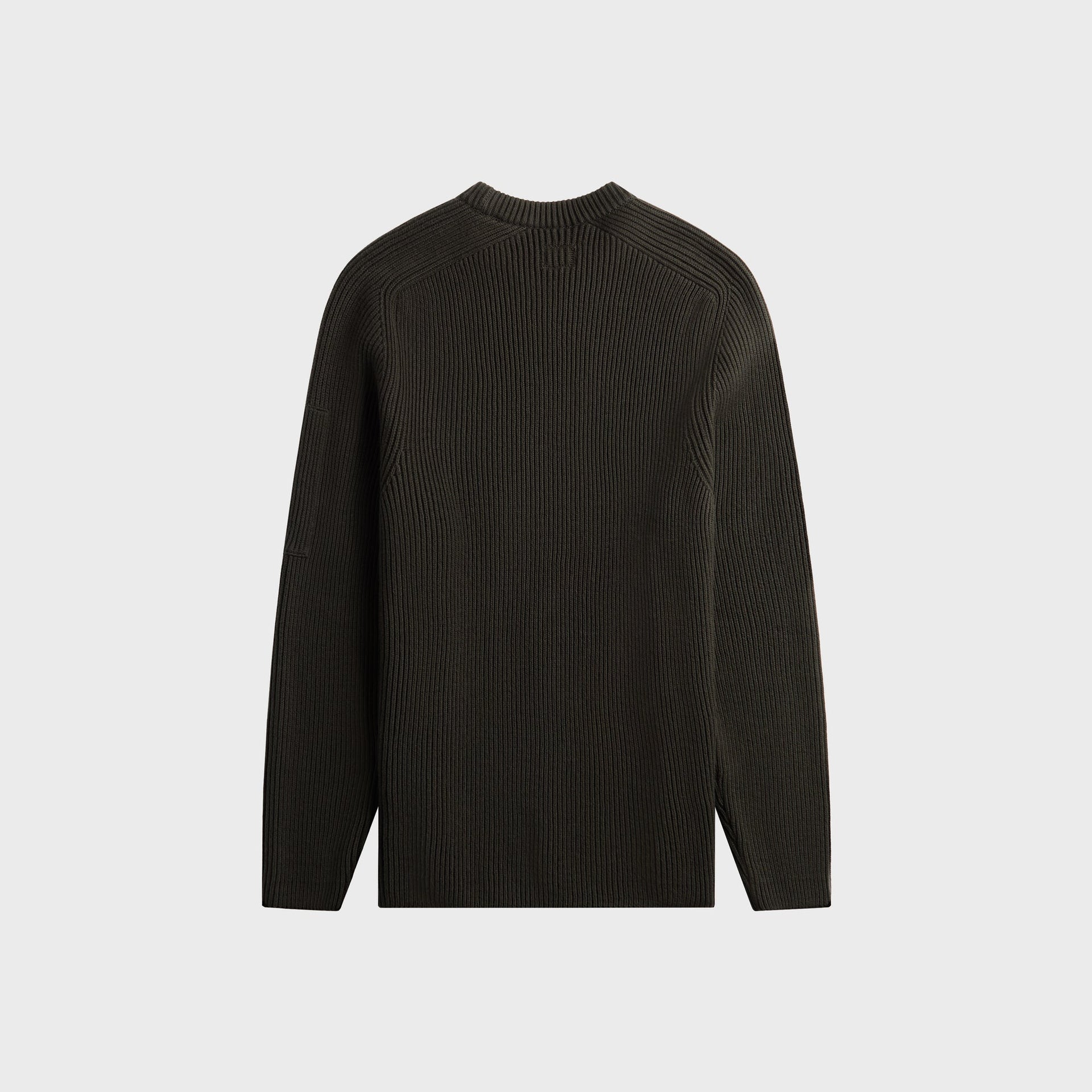 C.P. Company Full Rib Cotton Lens Crewneck Sweater - Raven