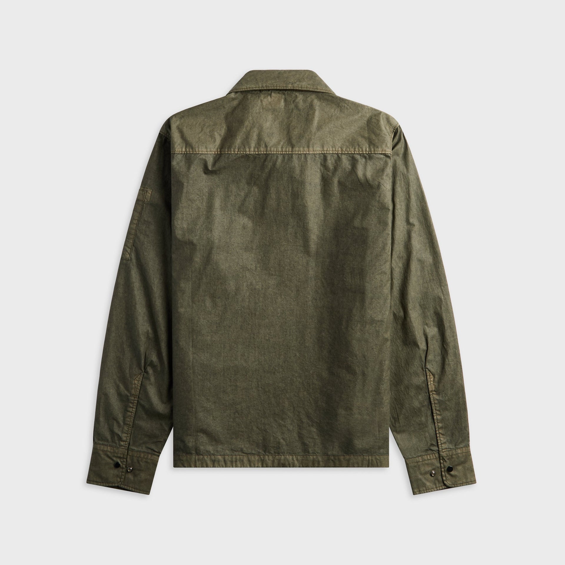 C.P. Company Cotton Plain Face Resined Lens Zipped Overshirt - Ivy Green