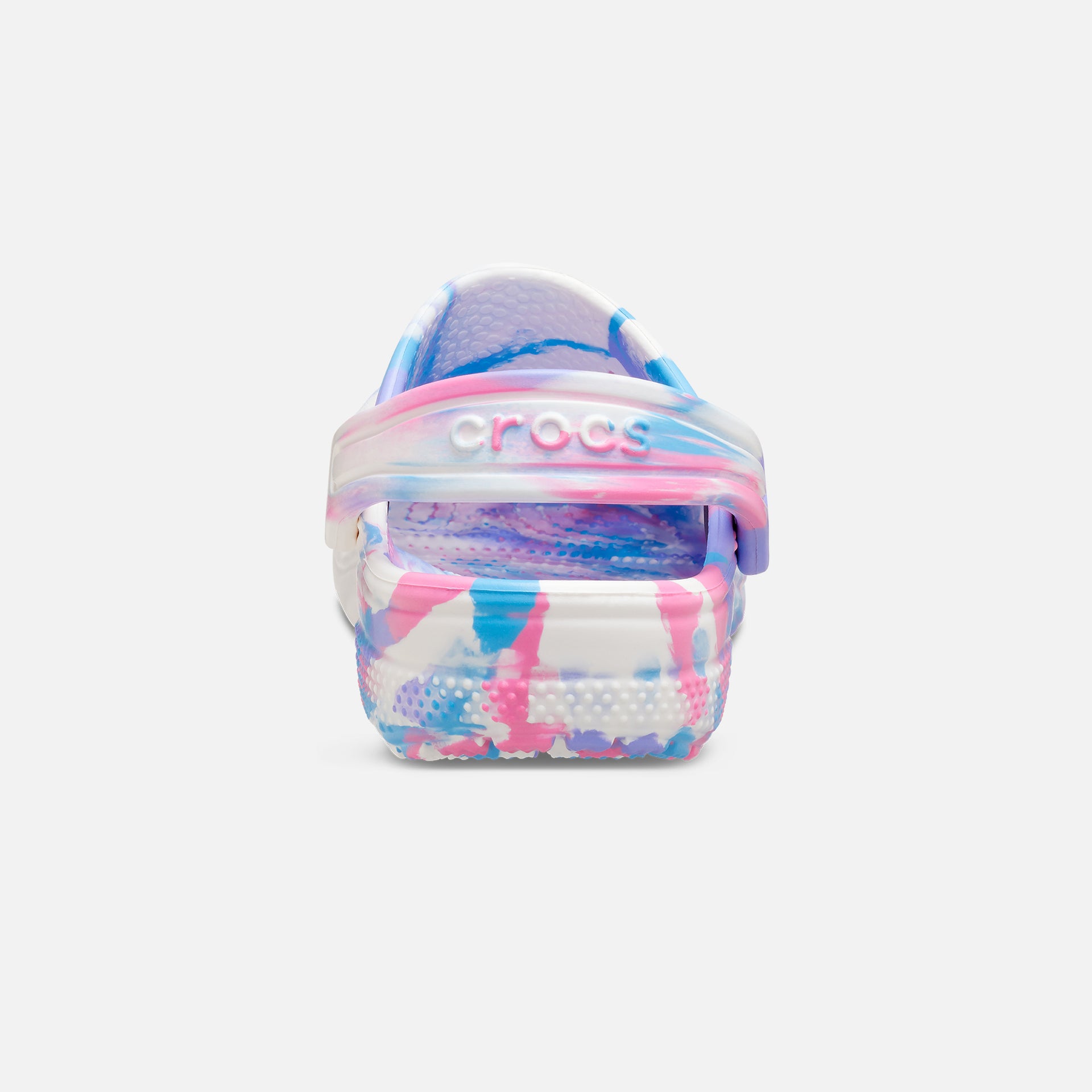 Crocs Kids Classic Marbled Clog - White / Pink