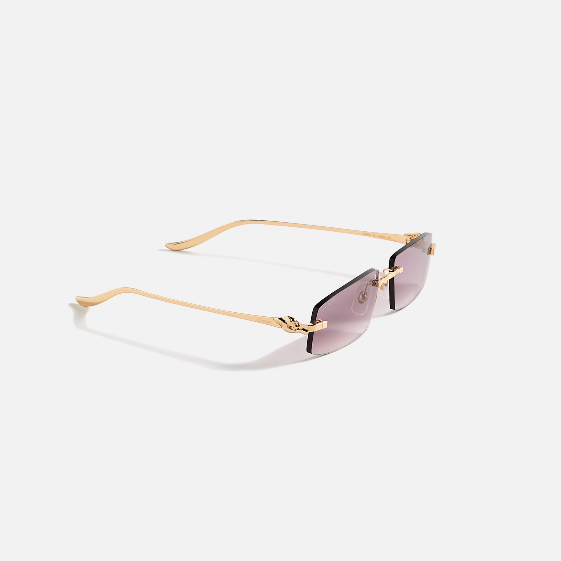 Cartier Rectangular Frames - Gold / Violet