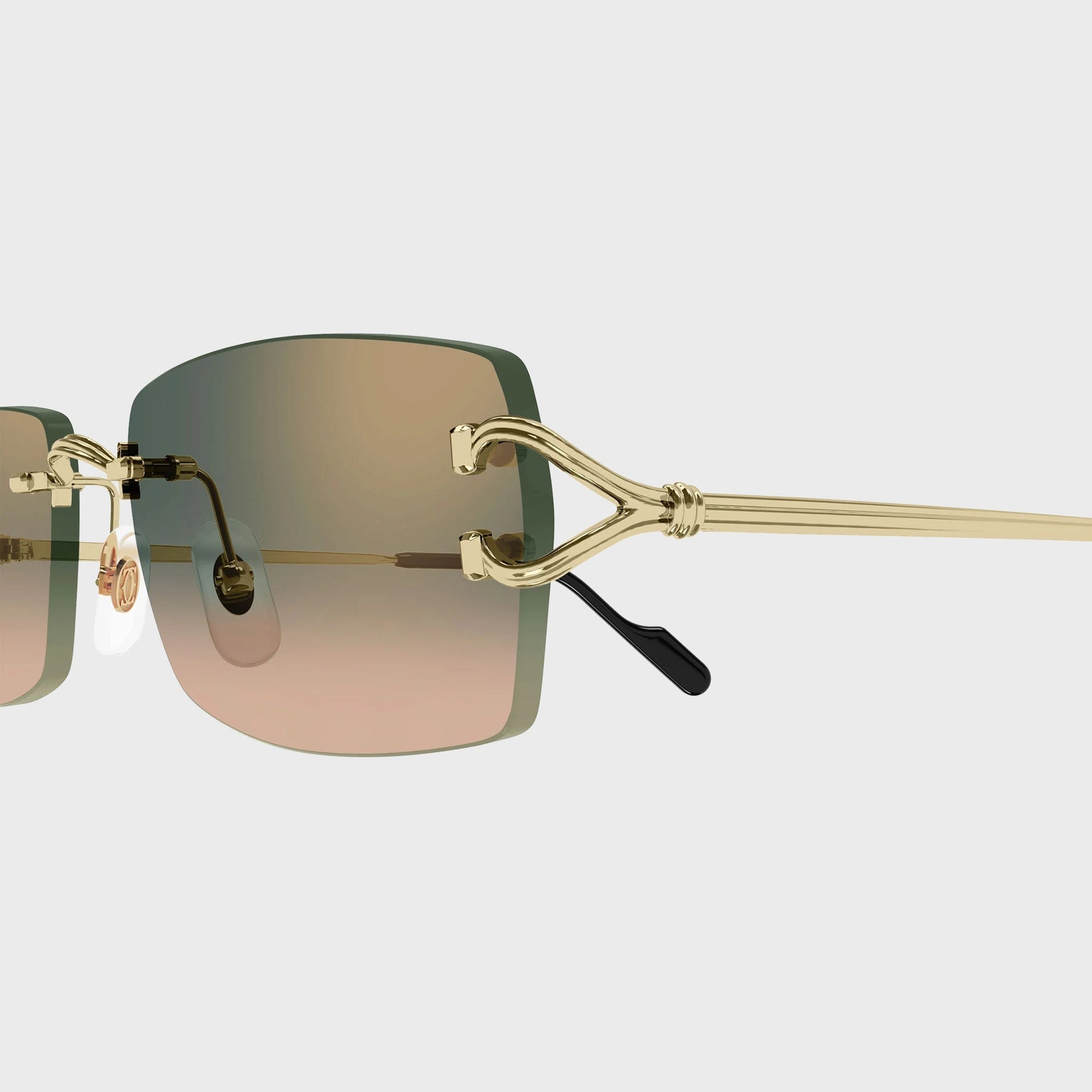 Cartier Decor C Sunglasses - Gold / Green