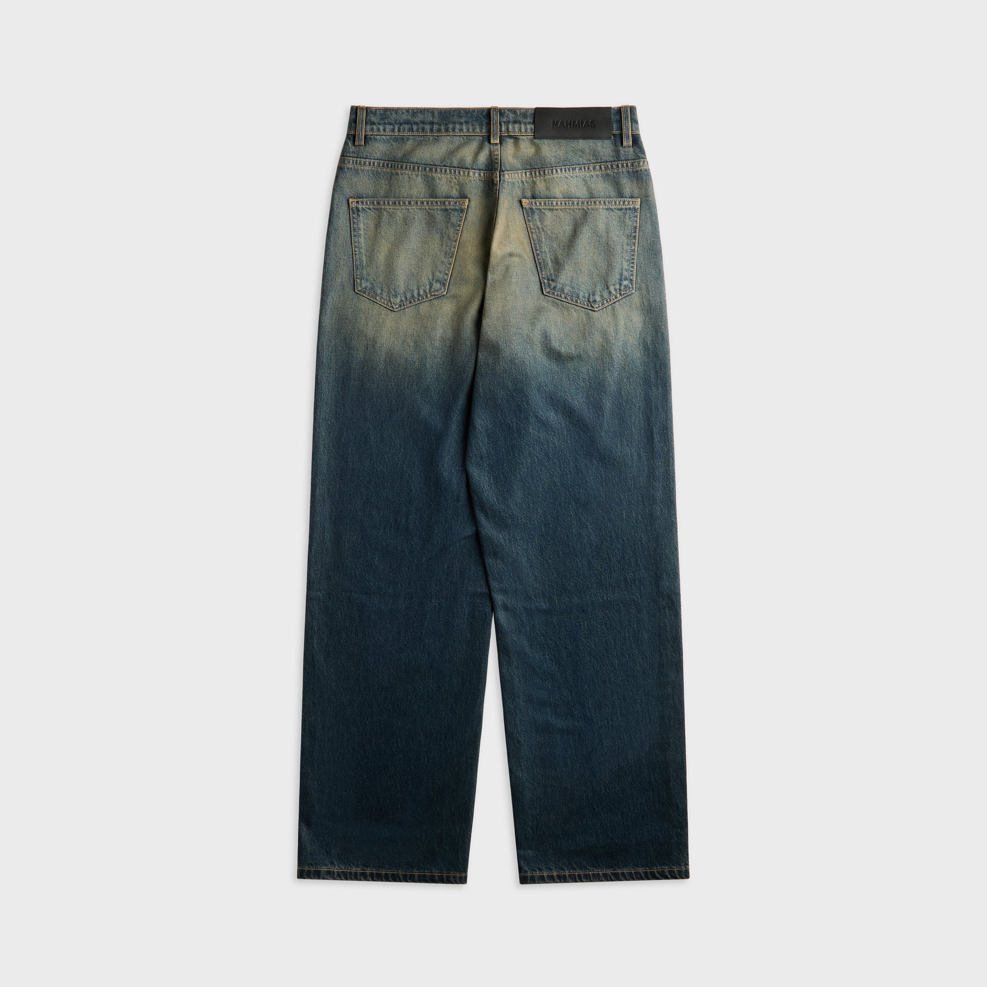 NAHMIAS Waxed Baggy Jean - Dark Waxed Indigo