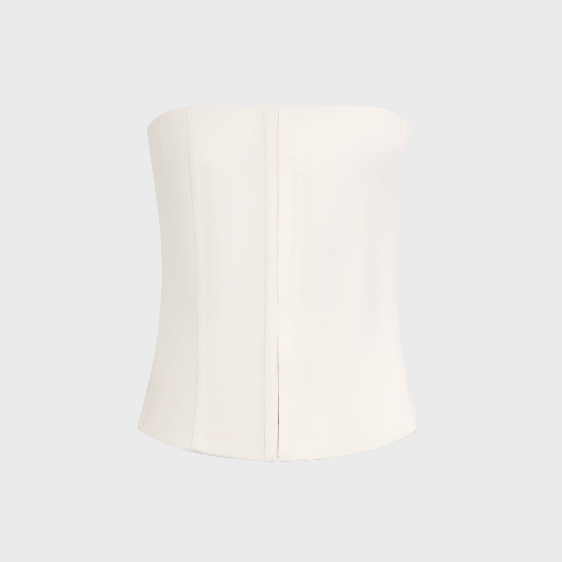 GUIZIO Satin Corset - White