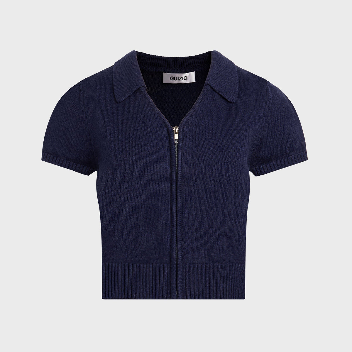 GUIZIO Calesia Zip Up Top - Navy