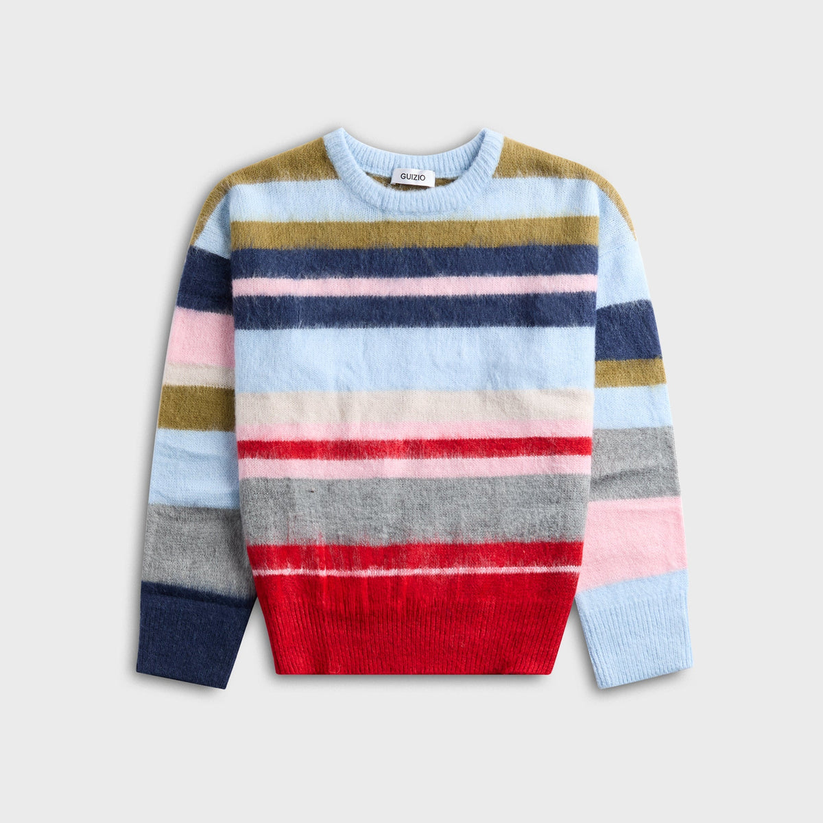 GUIZIO Hawley Oversized Stripe Wool Jumper - Blue