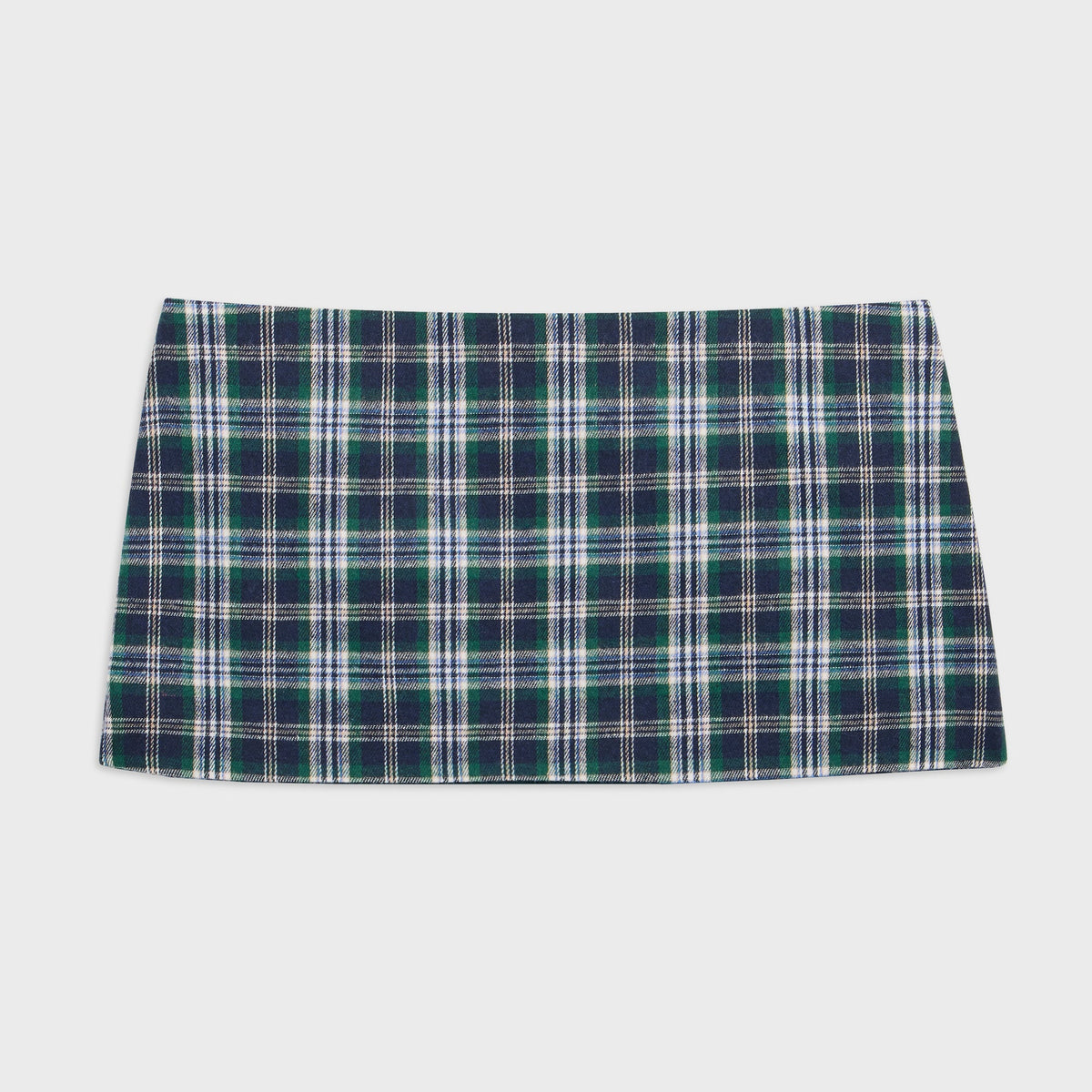 GUIZIO Chamonix Tartan Mini Skirt - Emerald Navy Classic Tartan