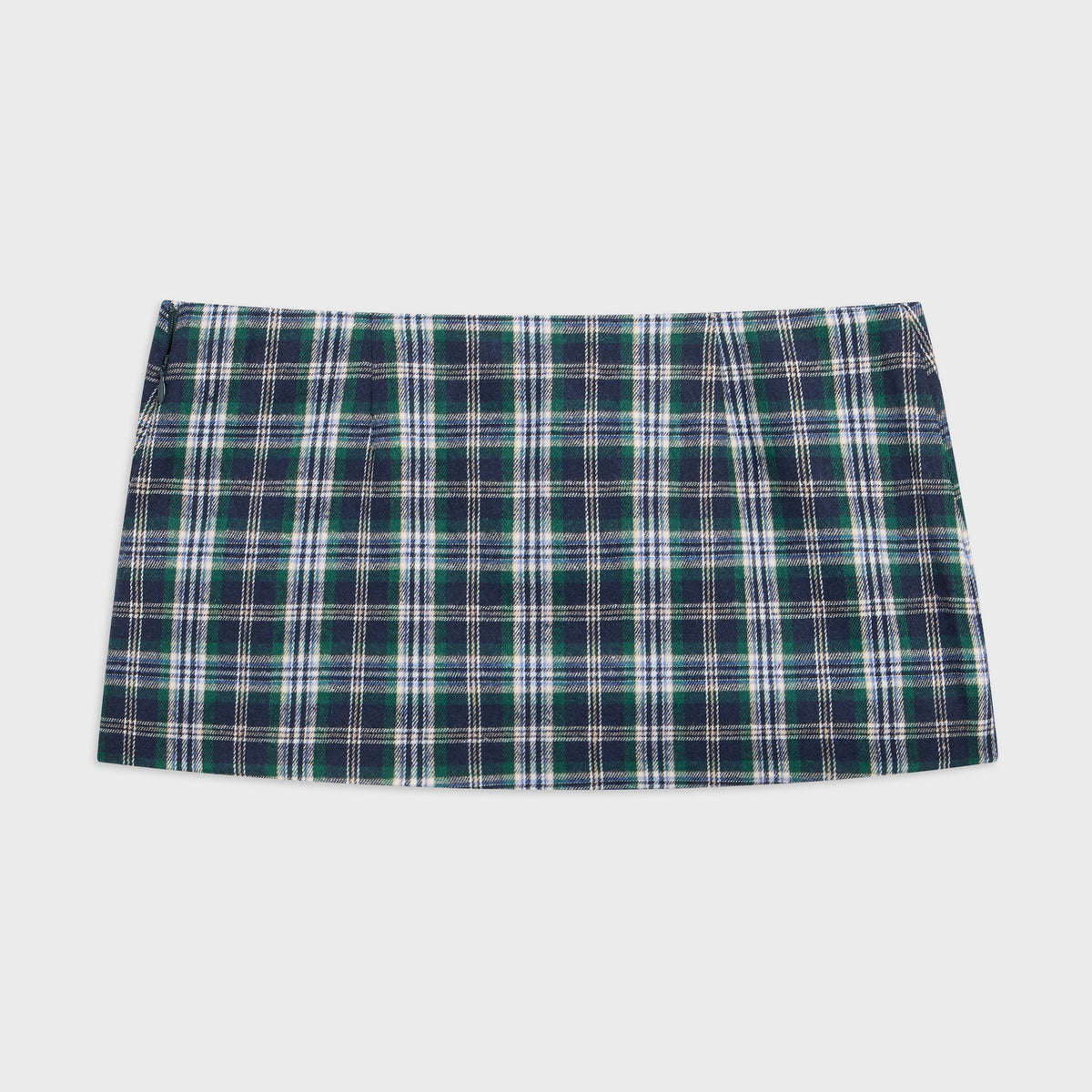 GUIZIO Chamonix Tartan Mini Skirt - Emerald Navy Classic Tartan