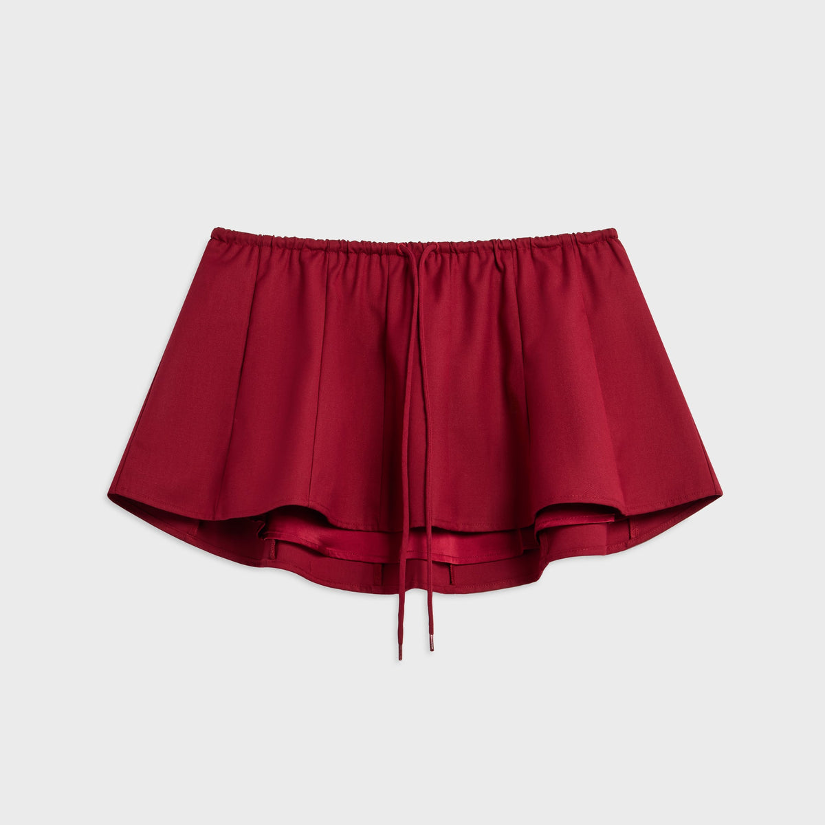 GUIZIO Leila Twill Mini Skirt - Bordeaux