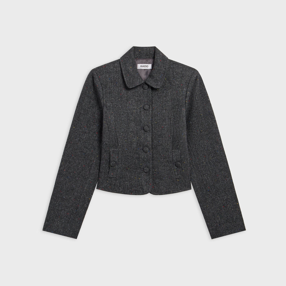 GUIZIO Talia Shrunken Blazer - Dark Grey