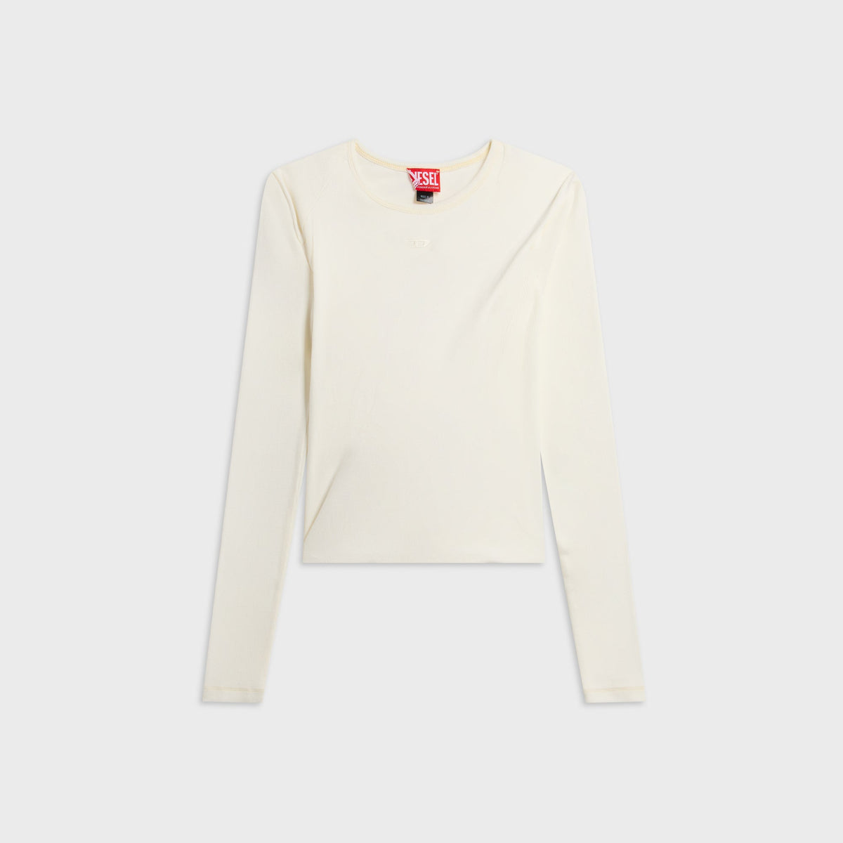 Diesel Rucked Up Double Layer Jersey Long Sleeve Tee - White