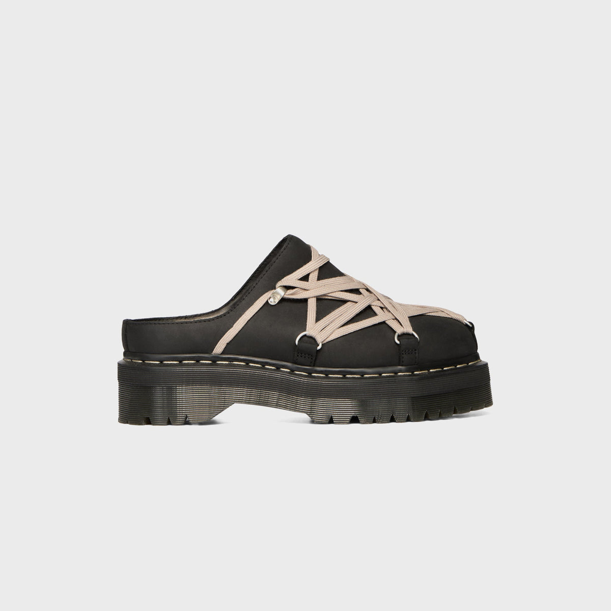 Dr. Martens x Rick Owens Quad Sole Megalace Mules - Black